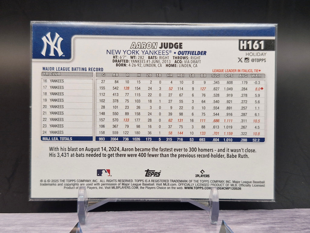 2025 Topps Holiday #HE-9 Aaron Judge Hidden Elf