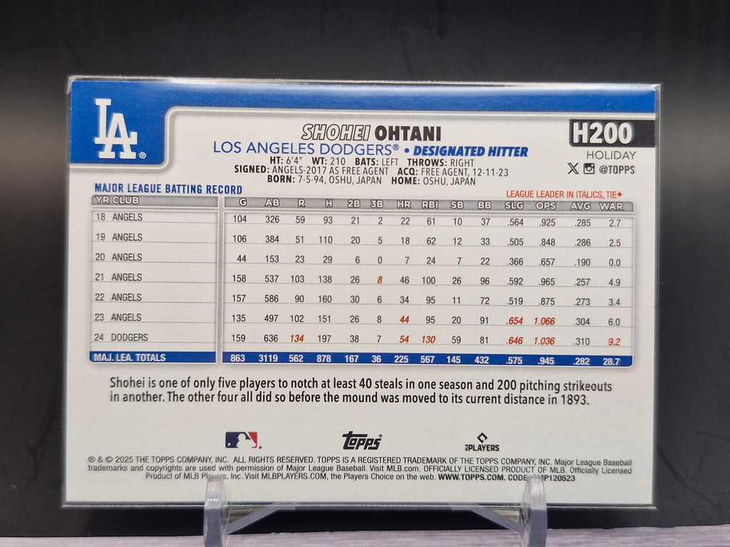 2025 Topps Holiday #H200c Shohei Ohtani
