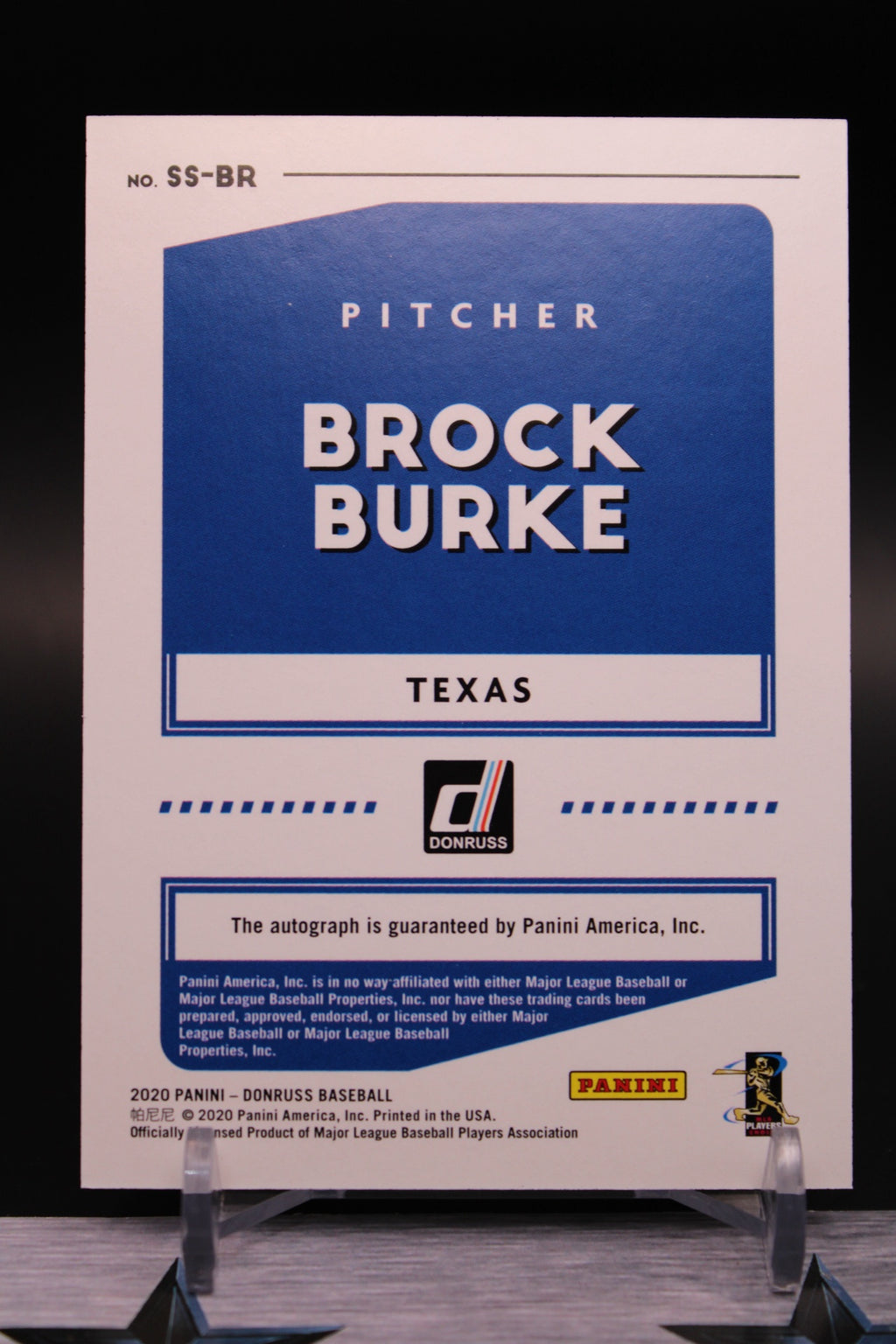 2020 Donruss #SS-BR Brock Burke Signature Series