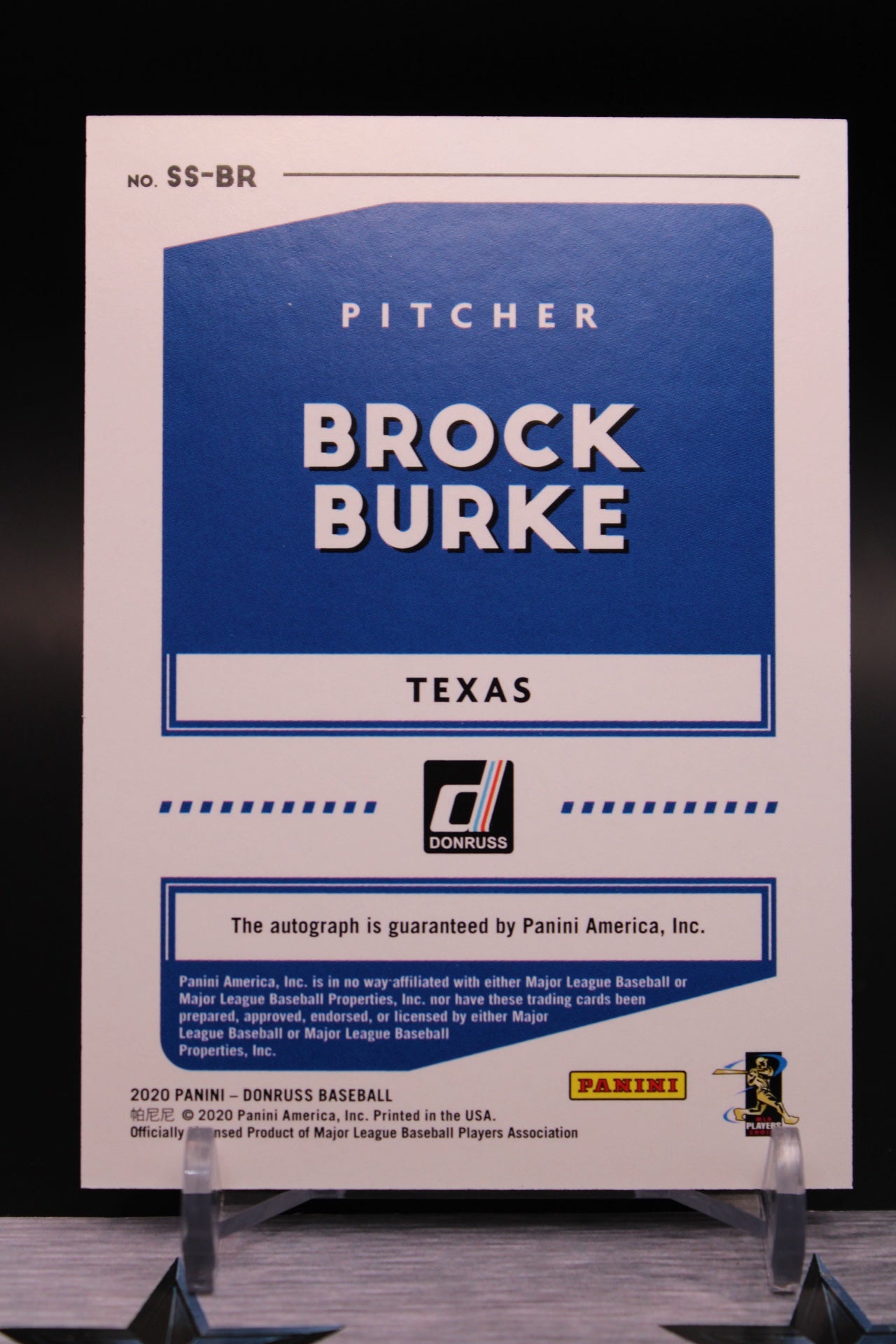 2020 Donruss #SS-BR Brock Burke Signature Series
