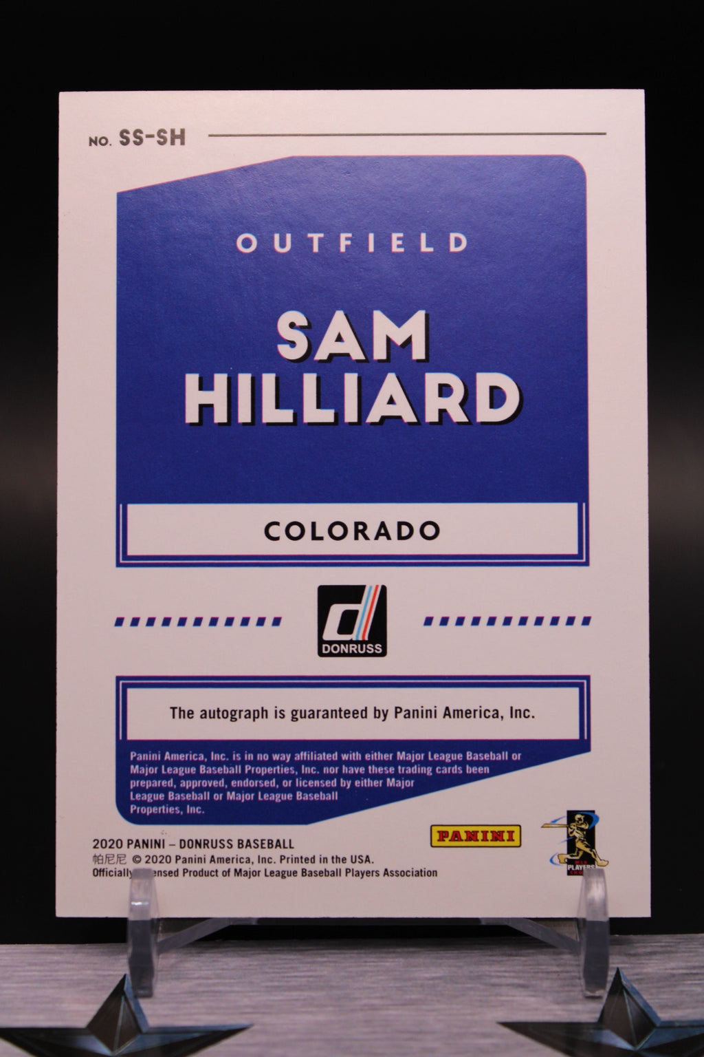 2020 Donruss #SS-SH Sam Hilliard Signature Series