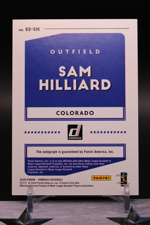 2020 Donruss #SS-SH Sam Hilliard Signature Series