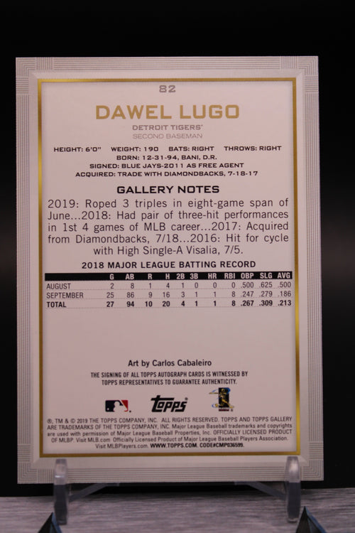 2019 Topps Gallery #82 Dawel Lugo Autographs