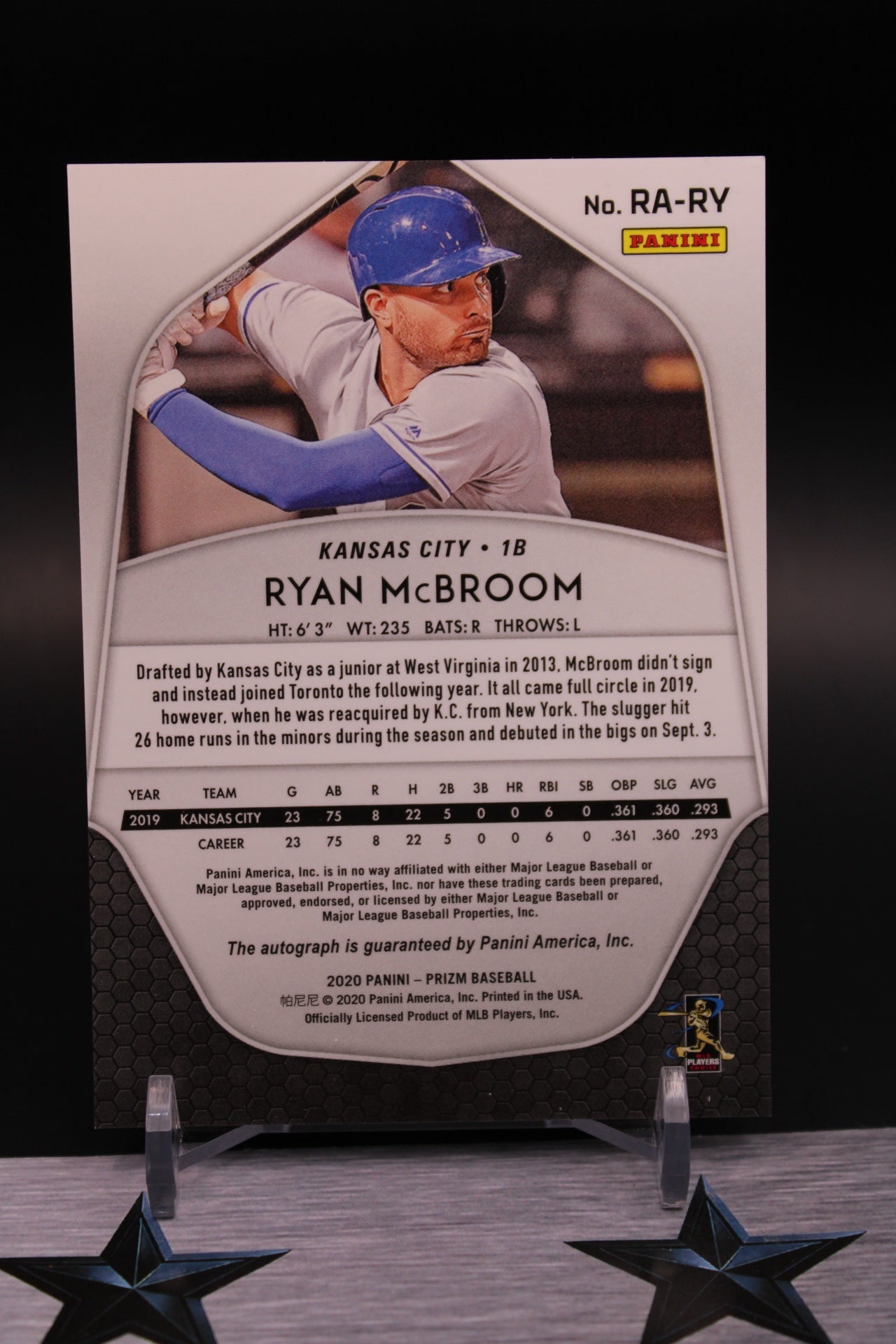 2020 Panini Prizm #RA-RY Ryan McBroom Rookie Autographs Gold Prizm #/10
