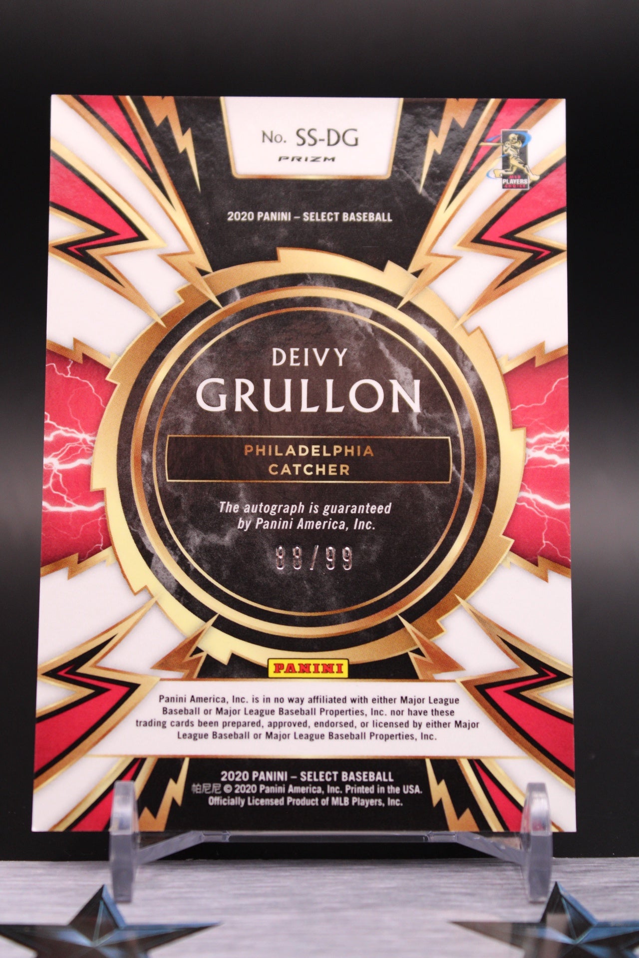 2020 Panini Select #SS-DG Deivy Grullon Sparks Signatures #/199
