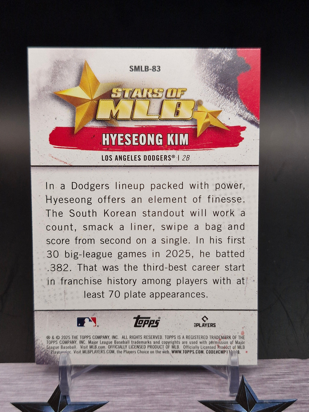 2025 Topps Update #SMLB-83 Hyeseong Kim Stars of MLB