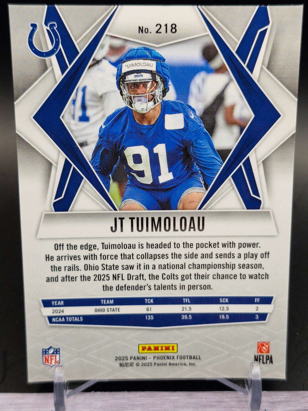 2025 Panini Phoenix #218 JT Tuimoloau