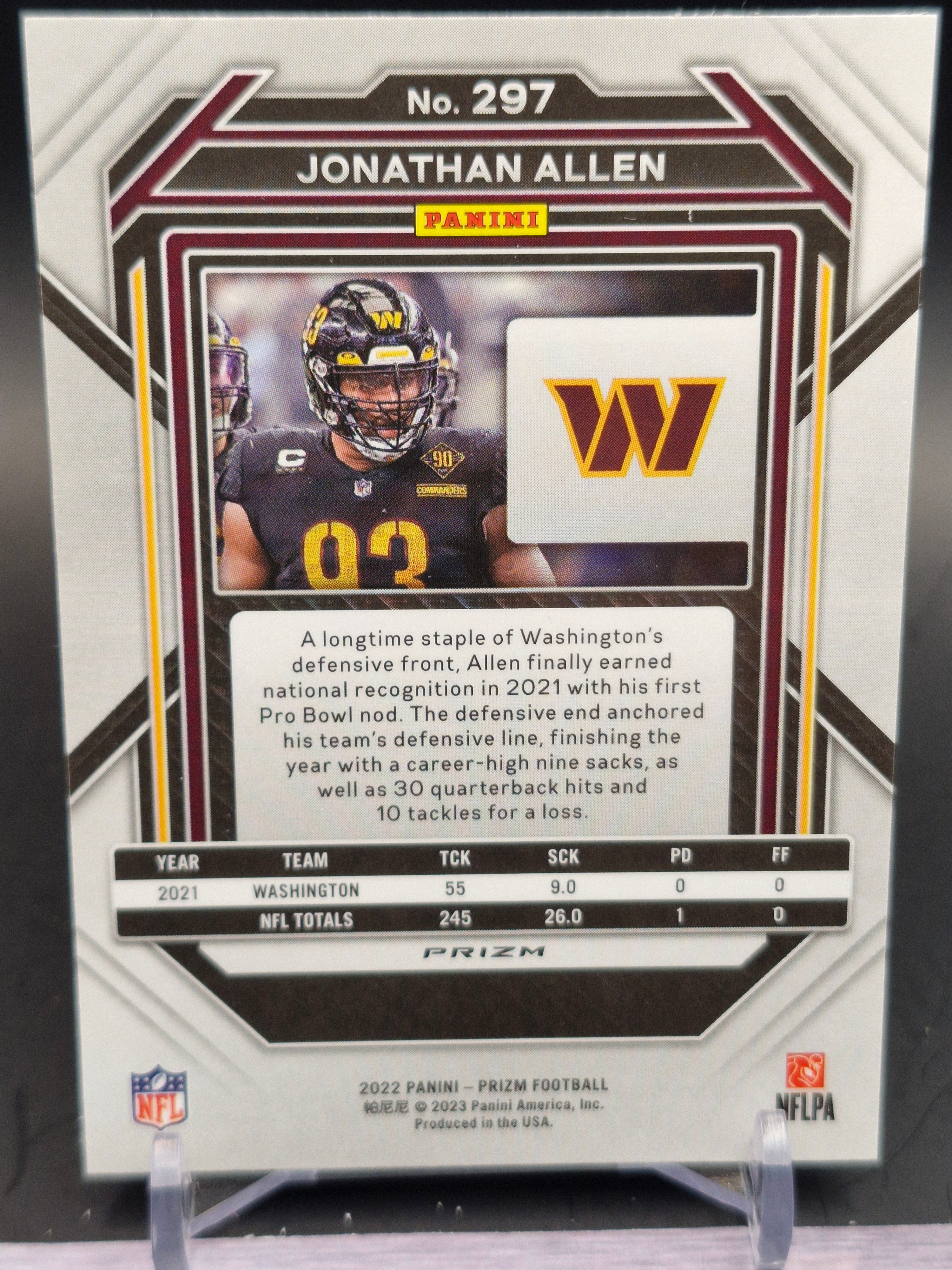 2022 Panini Prizm - Red White and Blue #297 Jonathan Allen