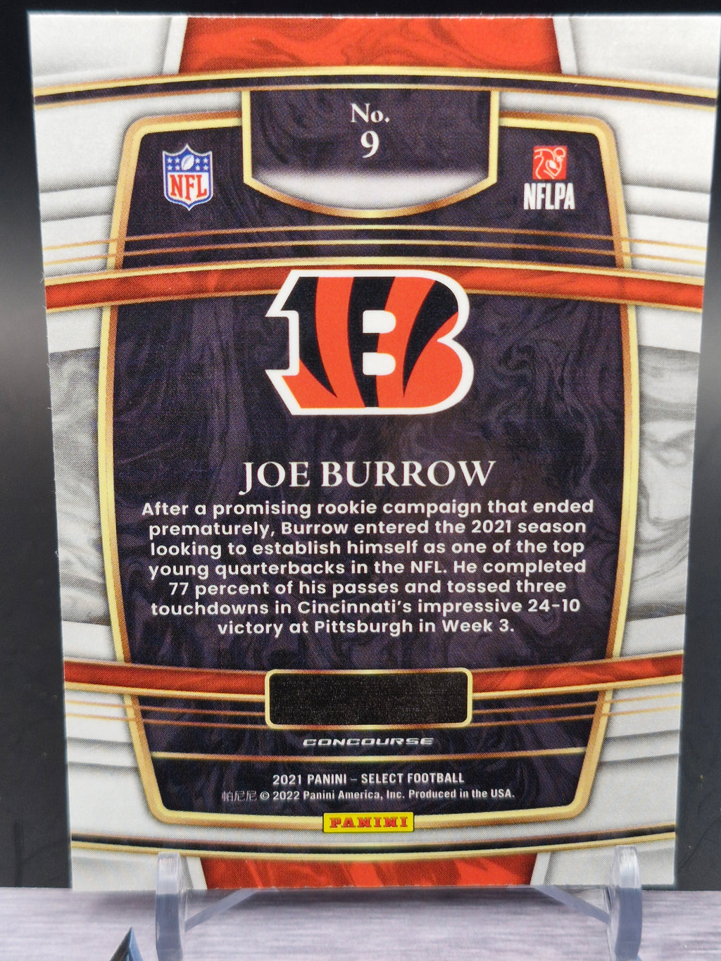 2021 Panini Select #9 Joe Burrow