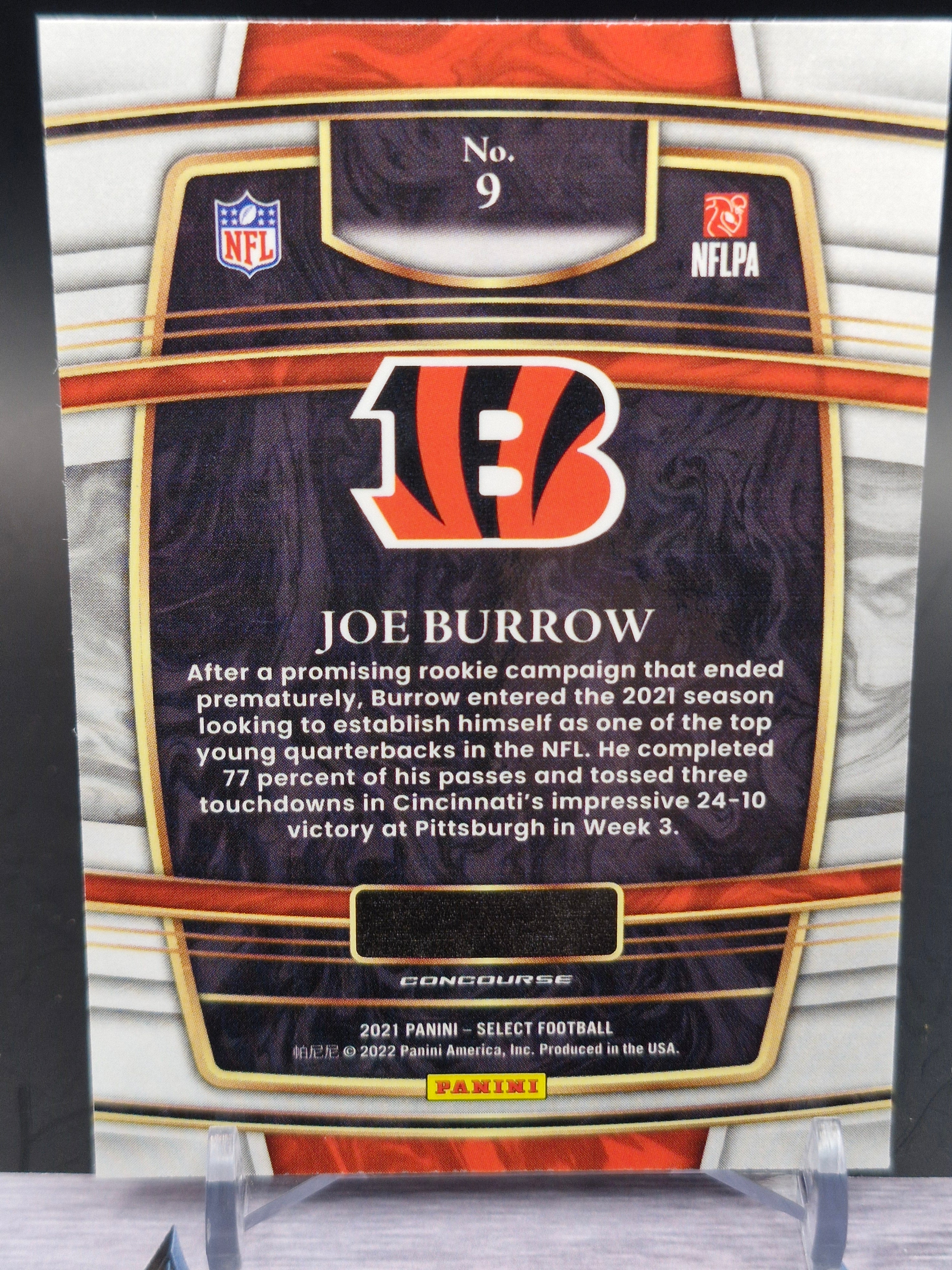 2021 Panini Select #9 Joe Burrow