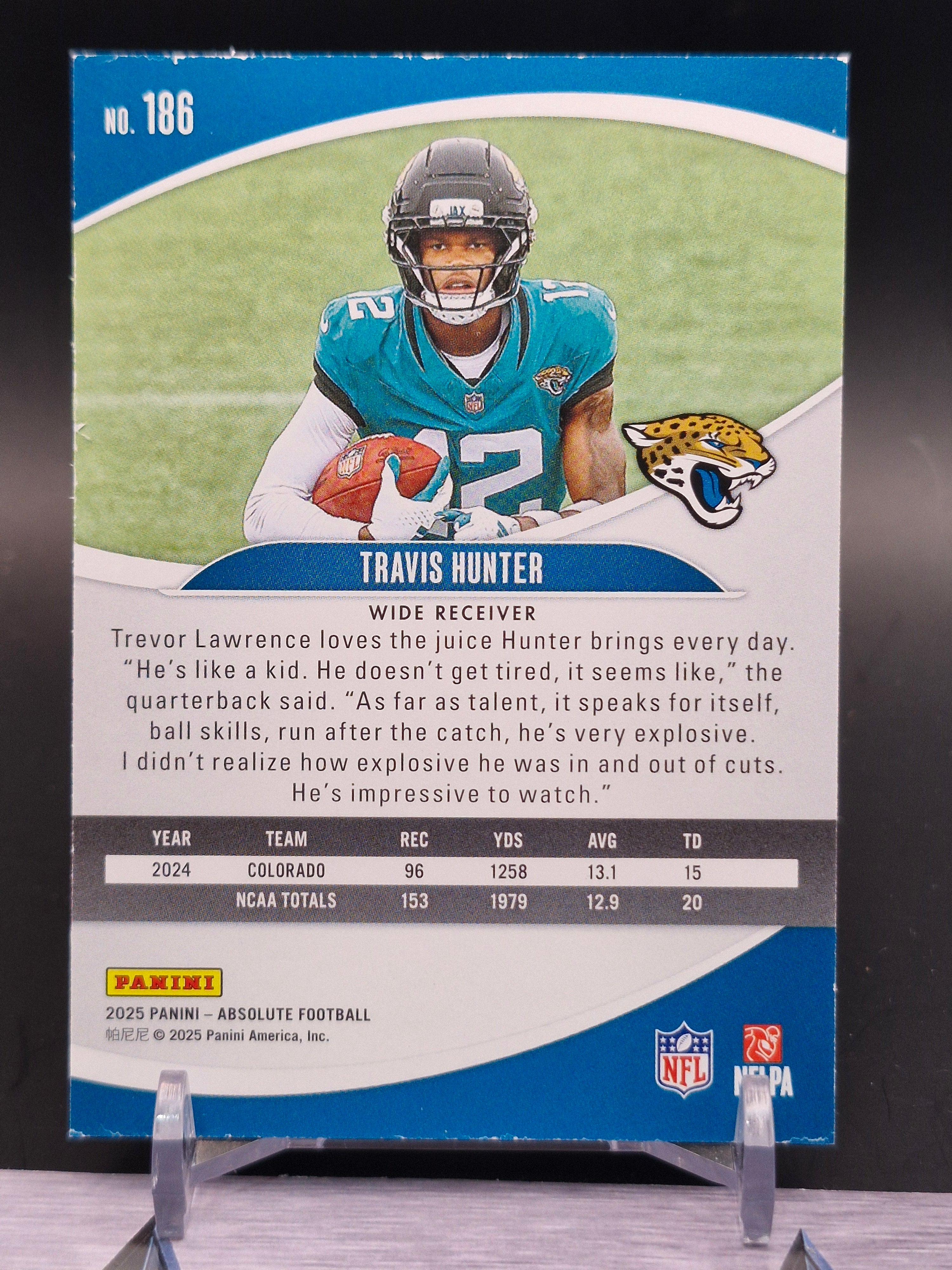 2025 Panini Absolute #186 Travis Hunter Retail