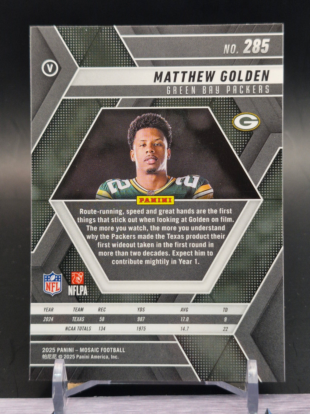 2025 Panini Mosaic #285 Matthew Golden