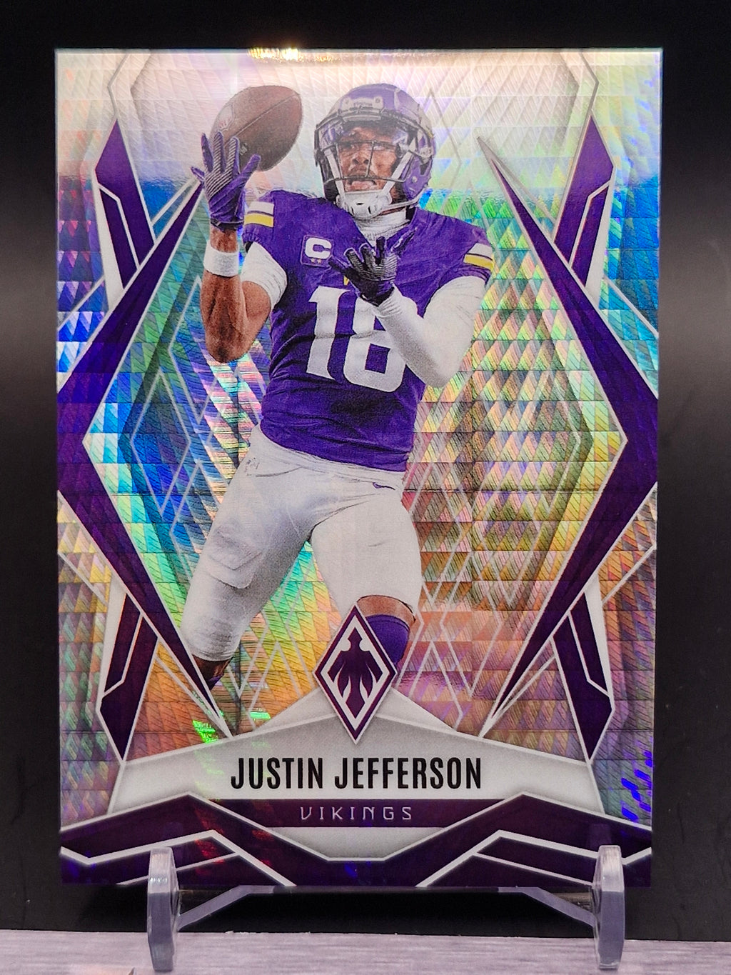 2025 Panini Phoenix #135 Justin Jefferson Silver Lava Prizm