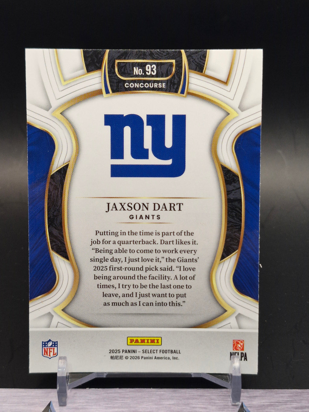 2025 Panini Select #93 Jaxson Dart