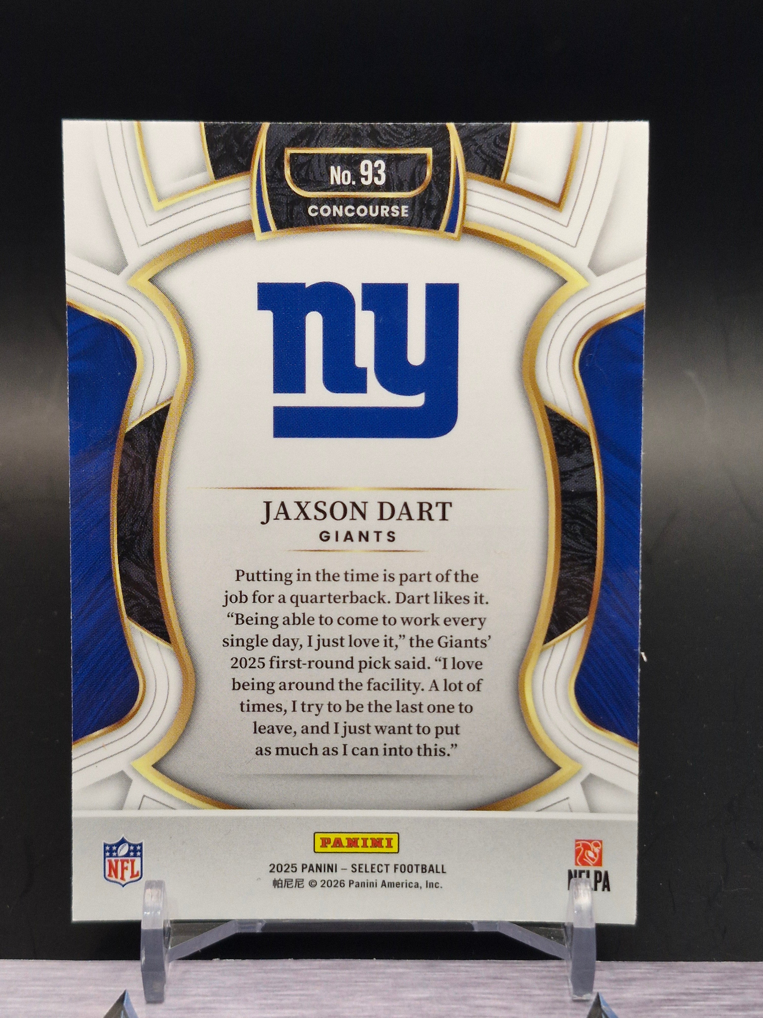 2025 Panini Select #93 Jaxson Dart