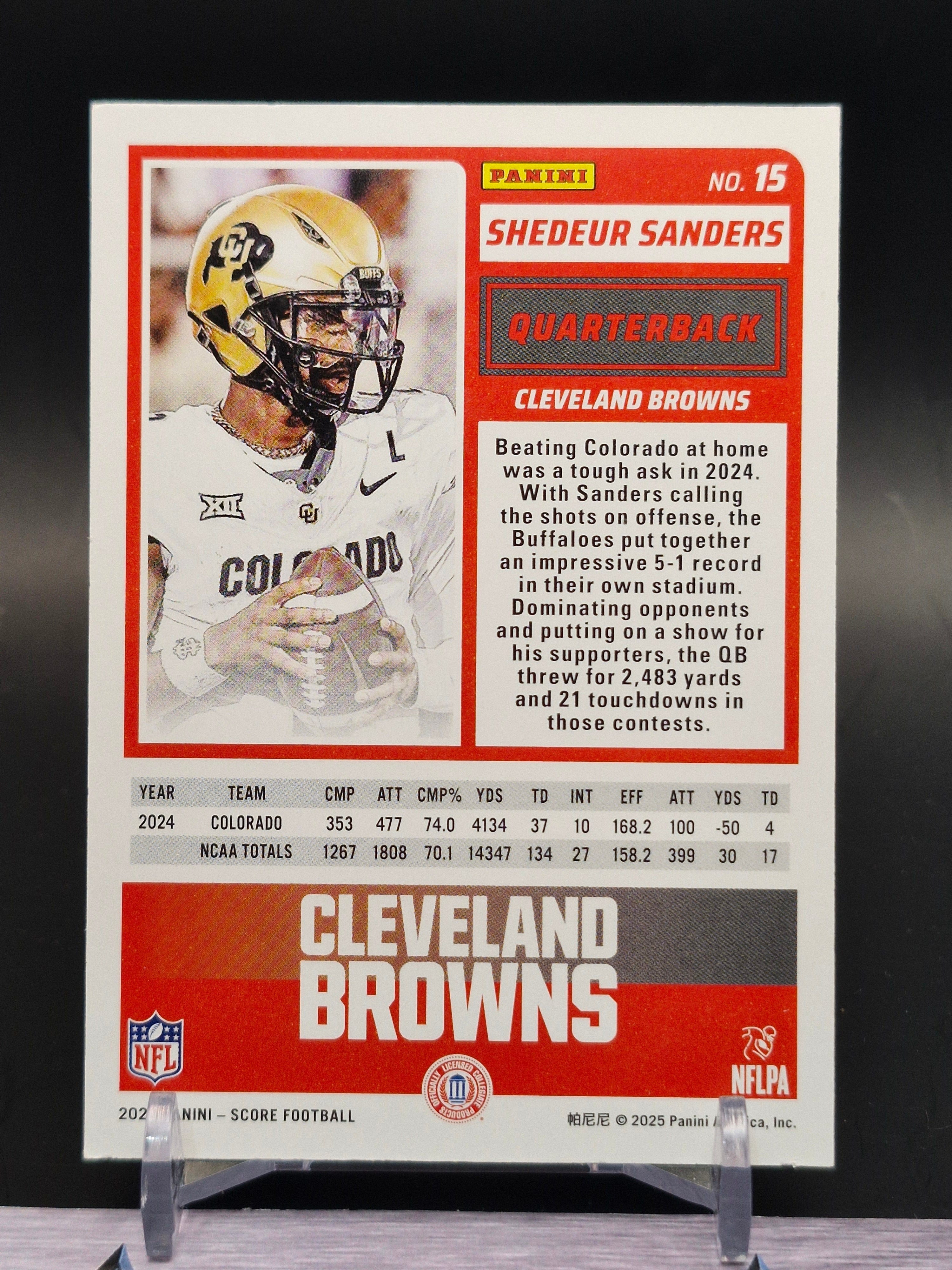 2025 Score #15 Shedeur Sanders Green