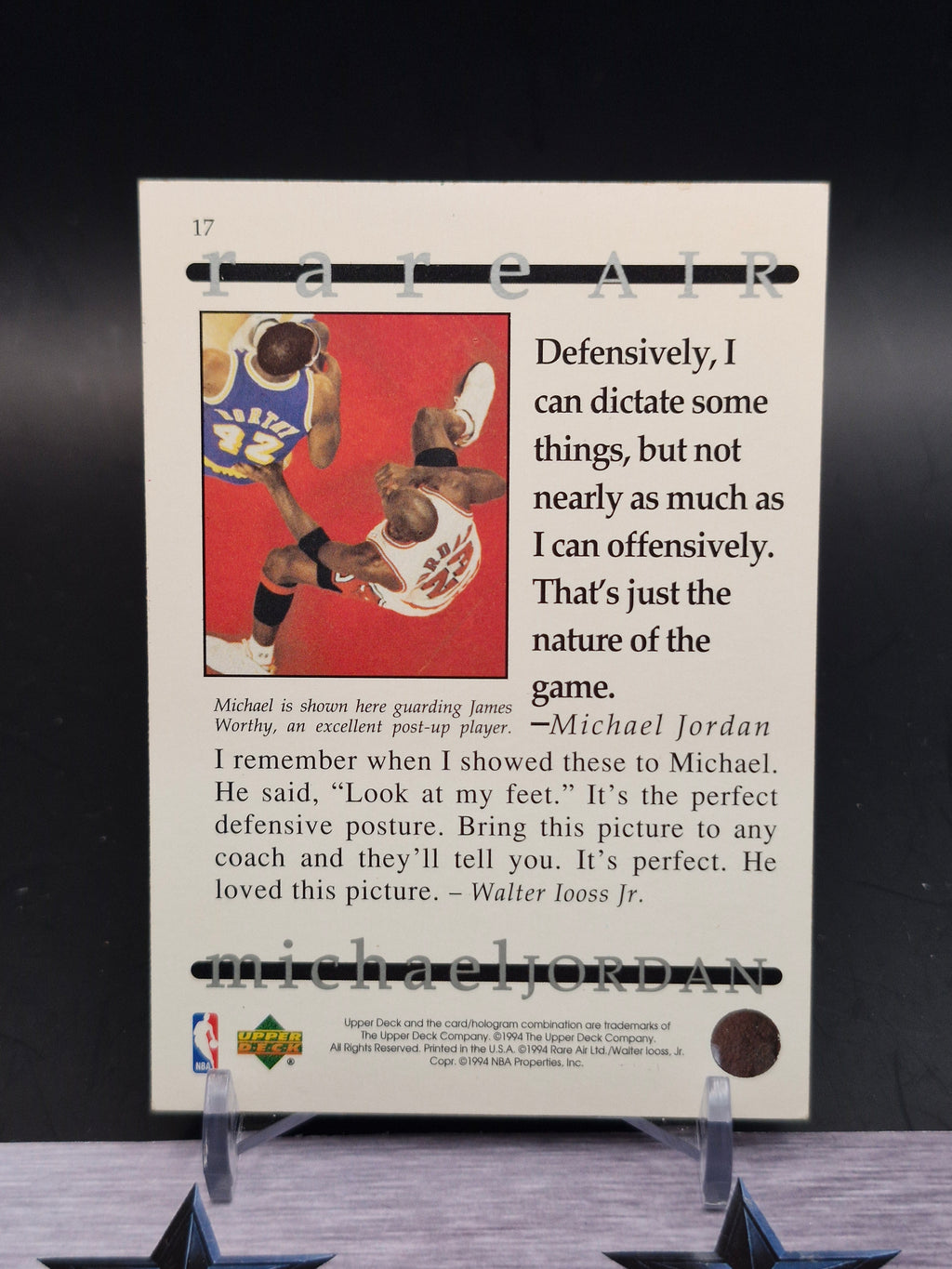 1994 Upper Deck Jordan Rare Air #17 Michael Jordan