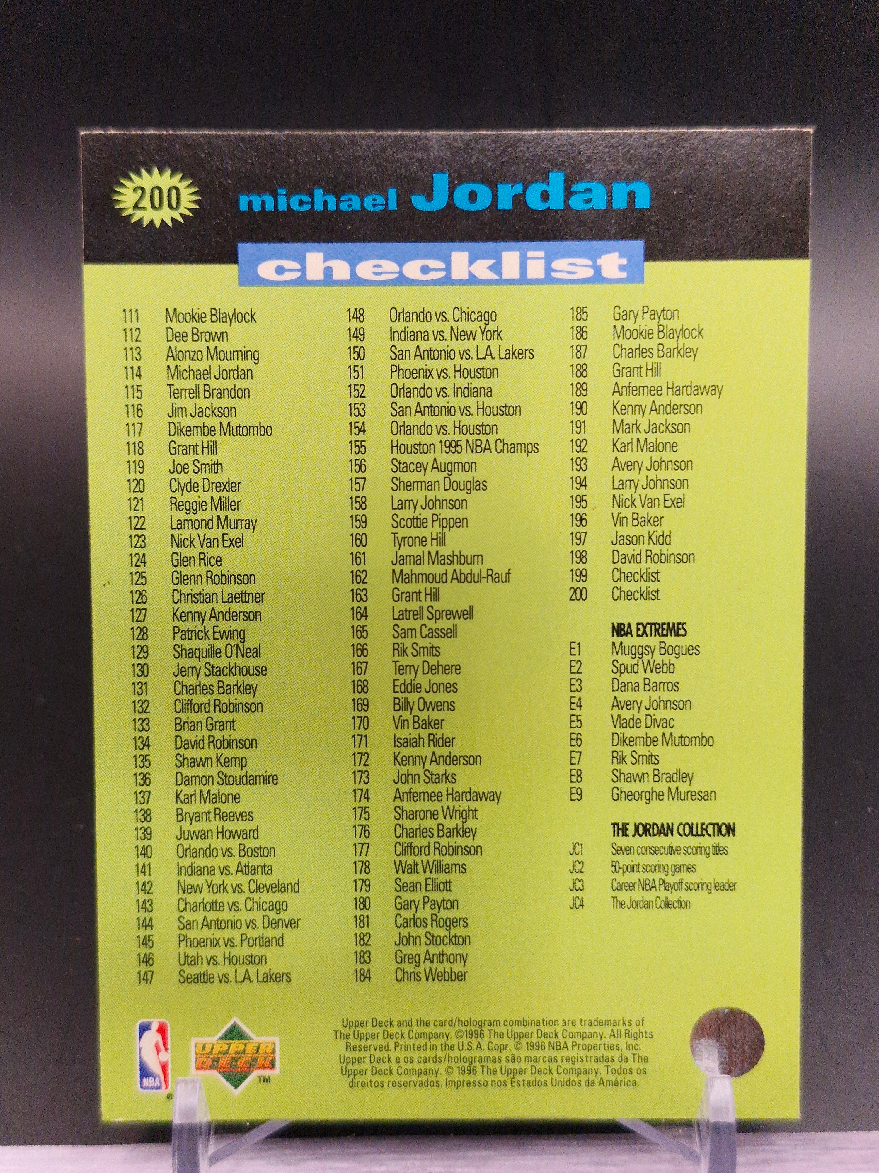 1995-96 Collector's Choice German II #200 Michael Jordan
