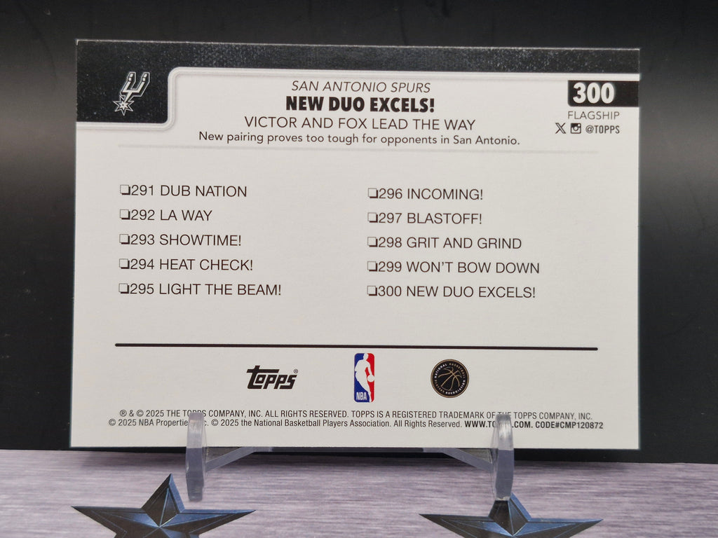 2025-26 Topps #300 New Duo Excels! Rainbow Foilboard
