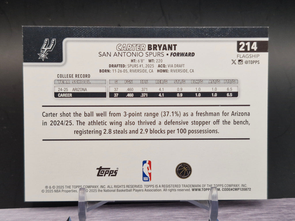 2025-26 Topps #214 Carter Bryant