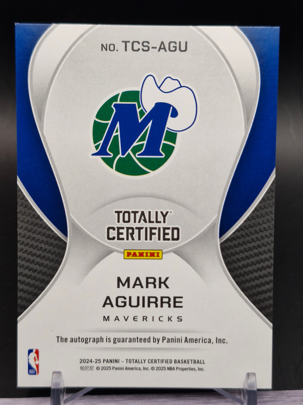 2024-25 Panini Totally Certified #TCS-AGU Mark Aguirre