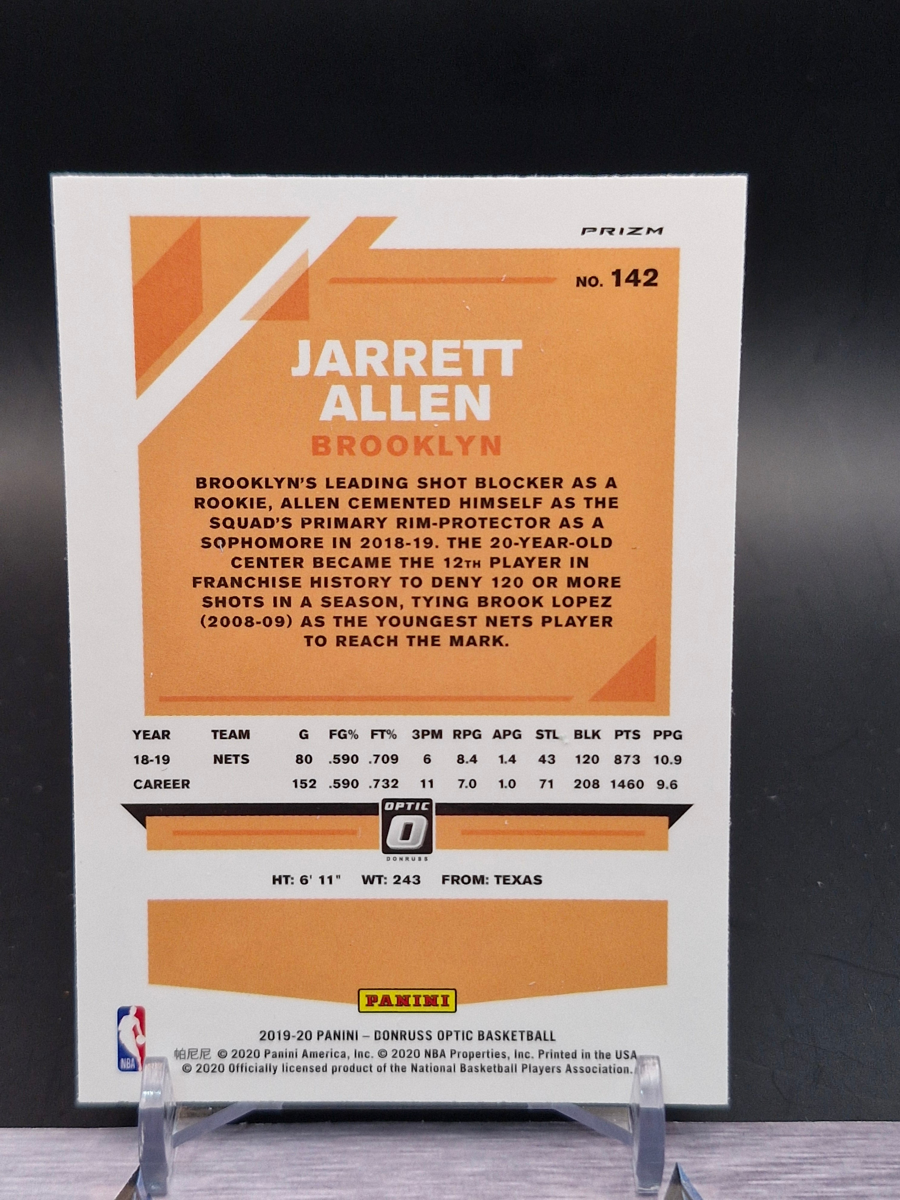 2019-20 Donruss Optic #142 Jarrett Allen