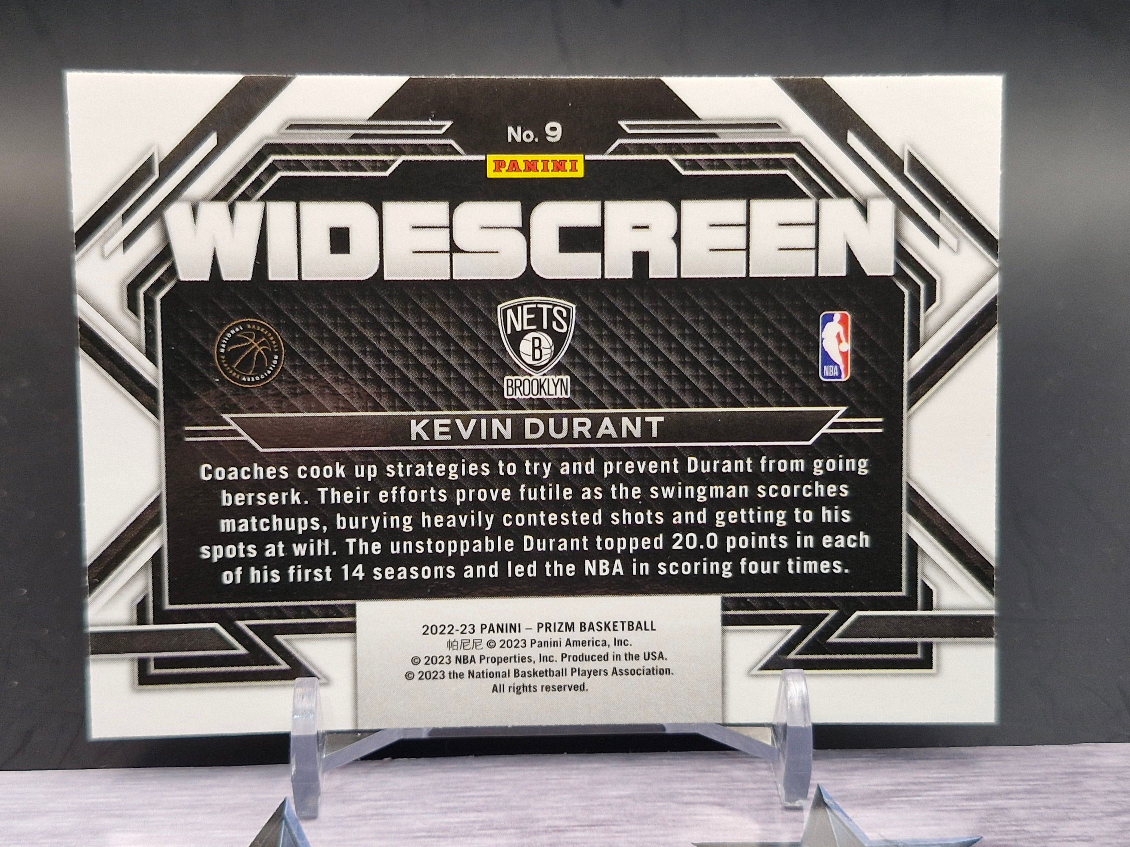 2022-23 Panini Prizm #9 Kevin Durant Widescreen Prizms Silver
