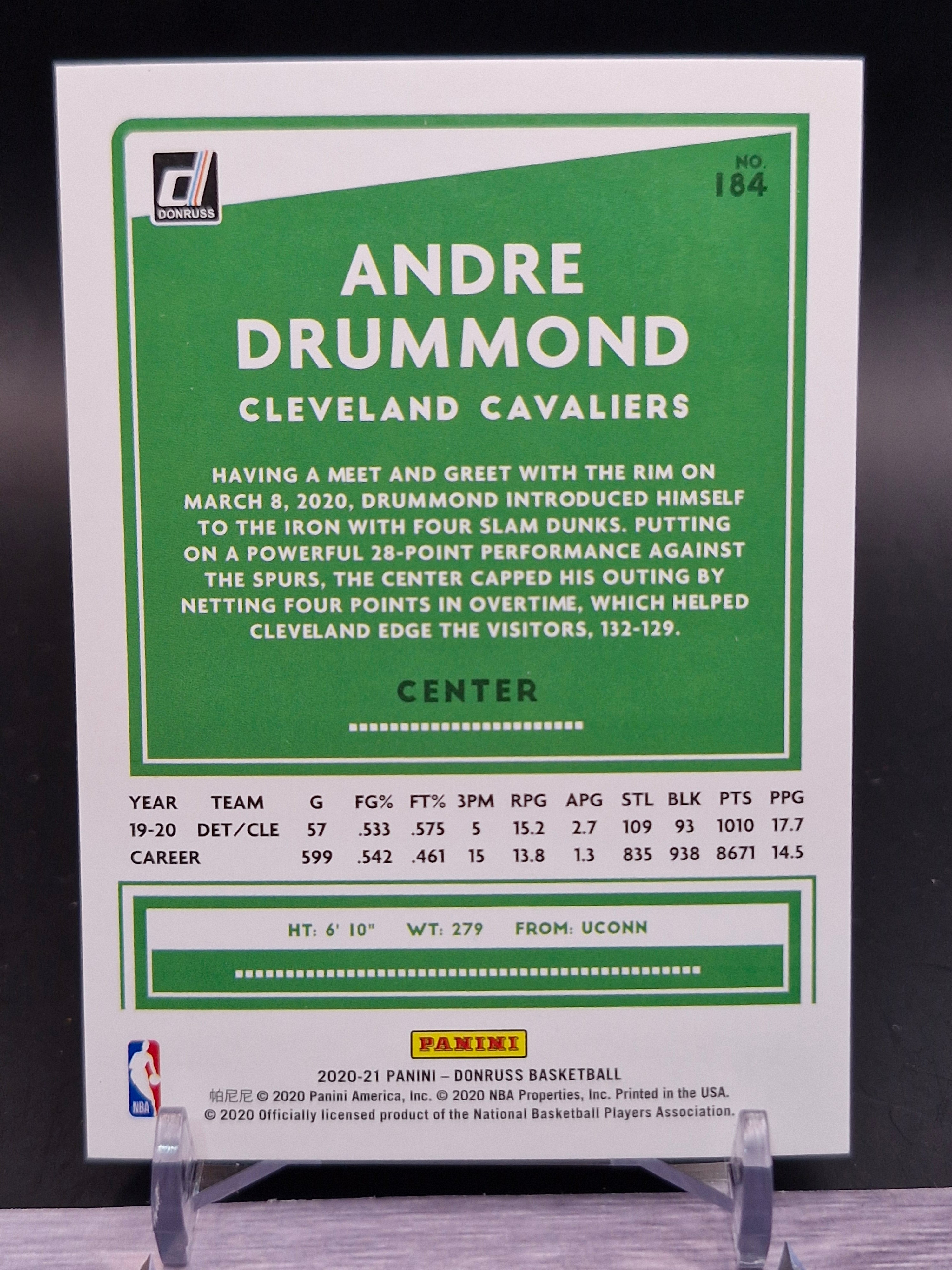 2020-21 Donruss #184 Andre Drummond