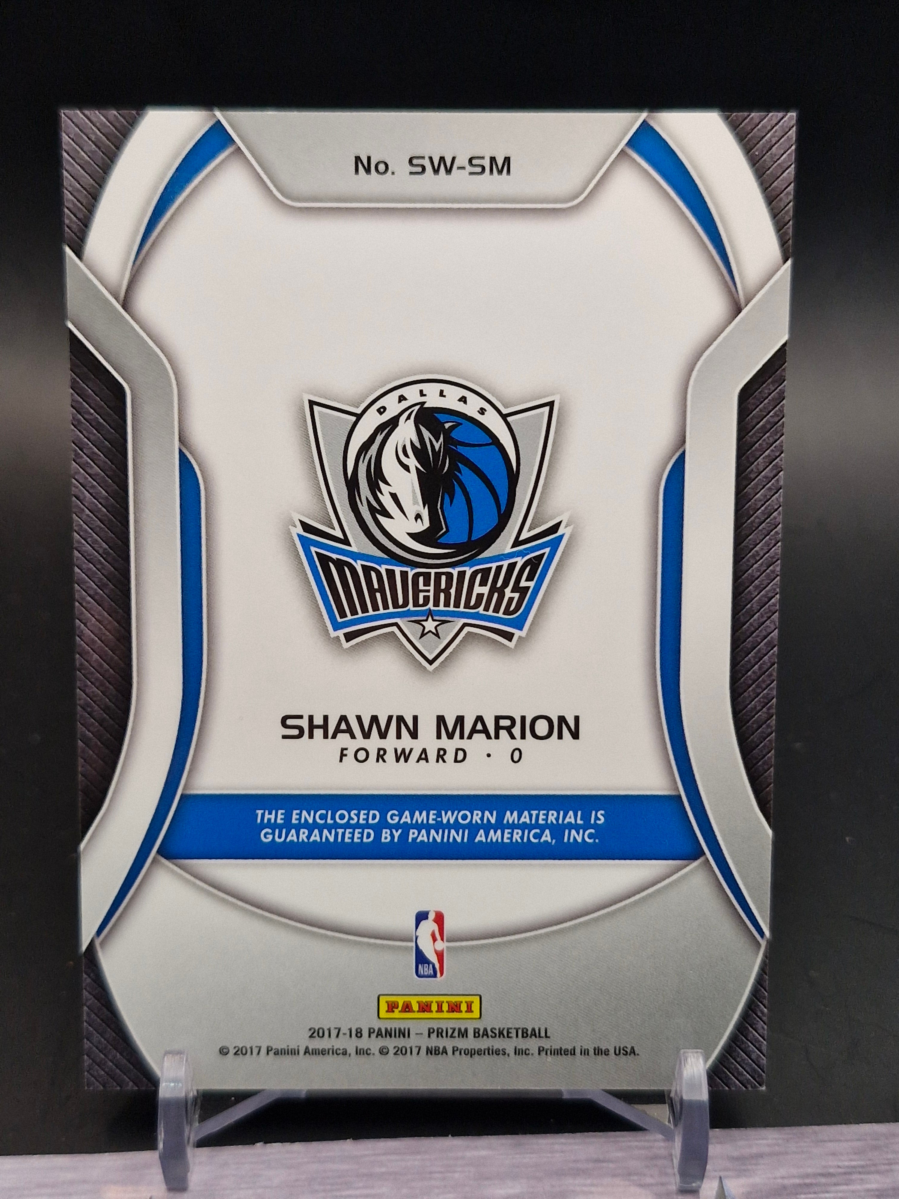 2017-18 Panini Prizm #SW-SM Shawn Marion Sensational Swatches