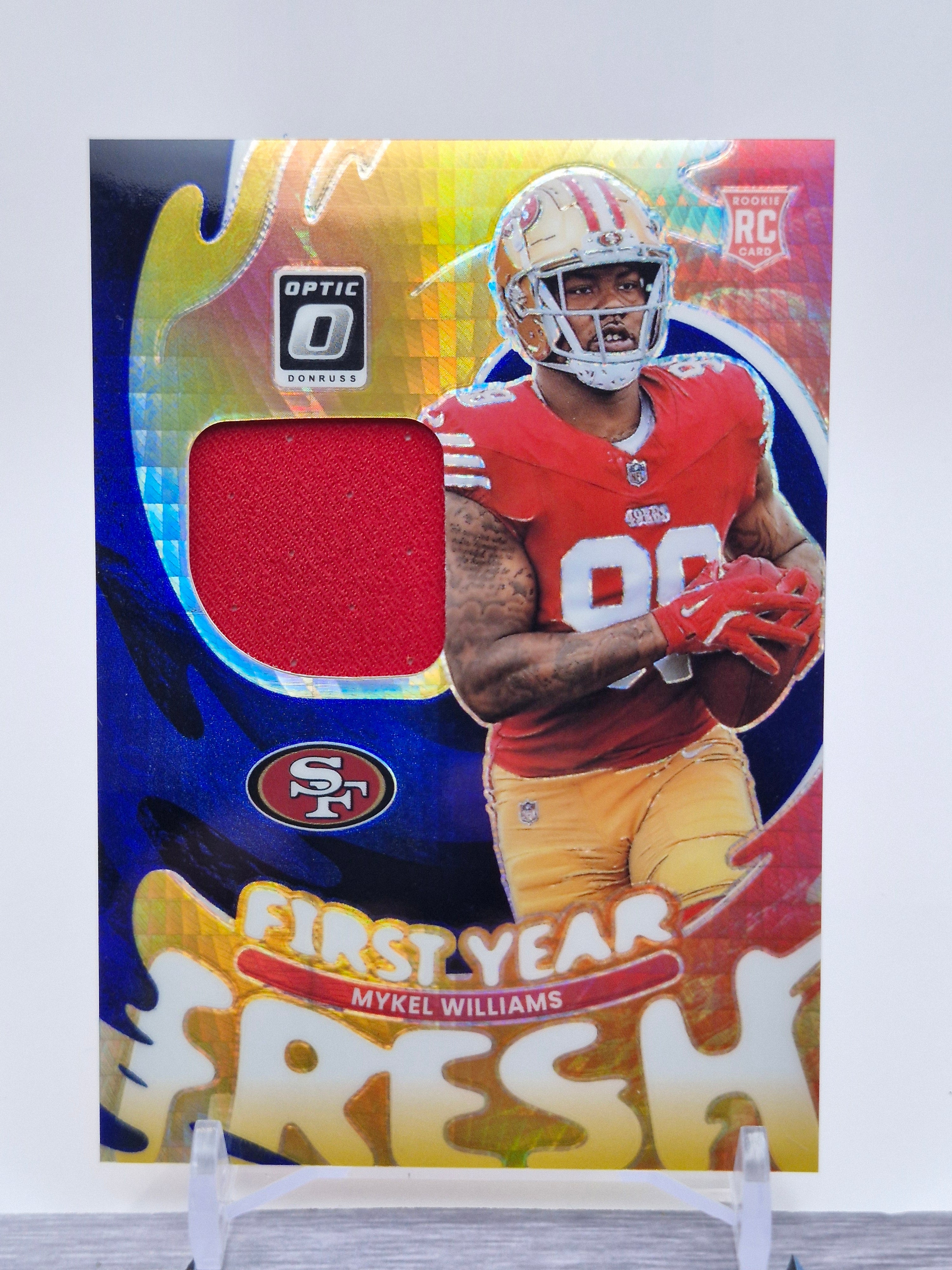 2025 Donruss Optic #FYFBH-MWS Mykel Williams First Year Fresh Blue Hyper