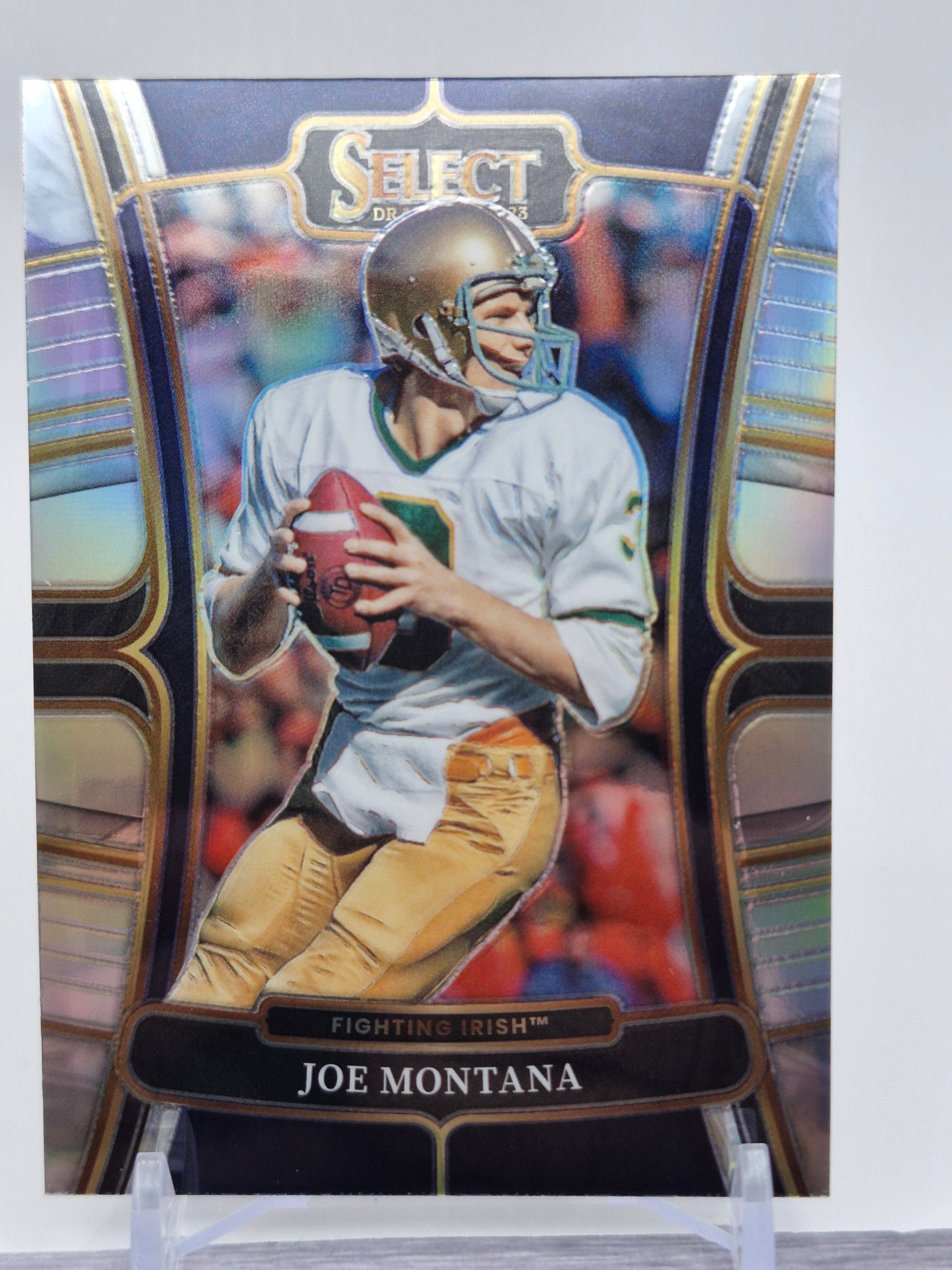 2023 Panini Select Draft Picks #95 Joe Montana Red Prizm #/149