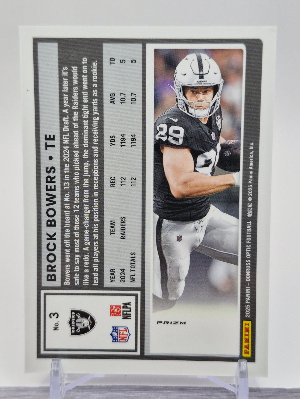 2025 Donruss Optic #3 Brock Bowers