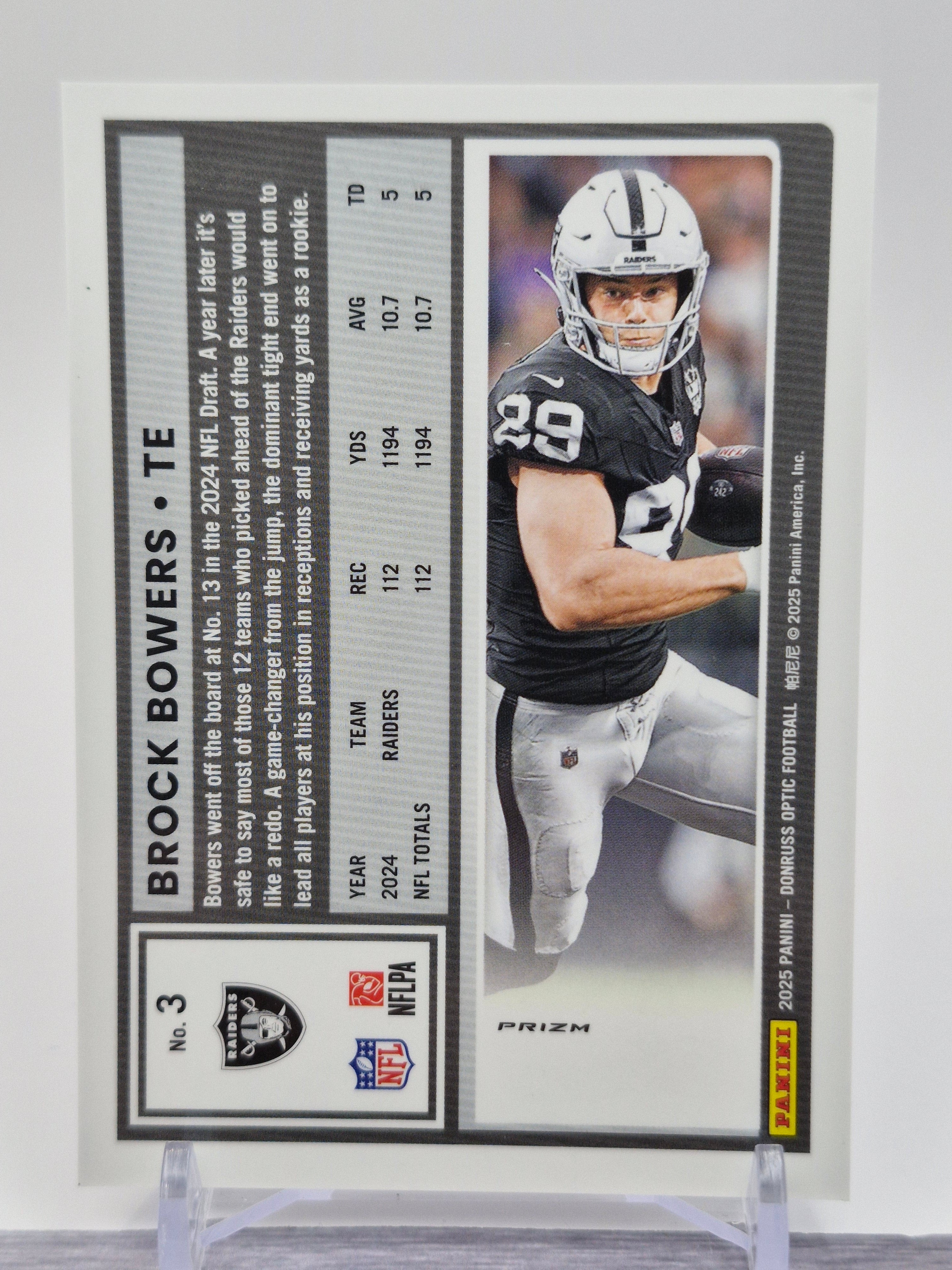 2025 Donruss Optic #3 Brock Bowers