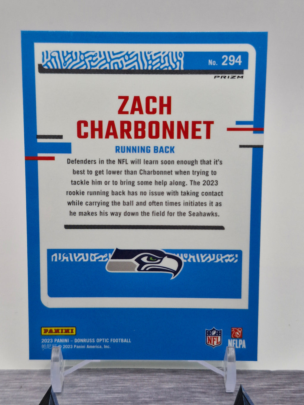 2023 Donruss Optic #294 Zach Charbonnet Green Velocity