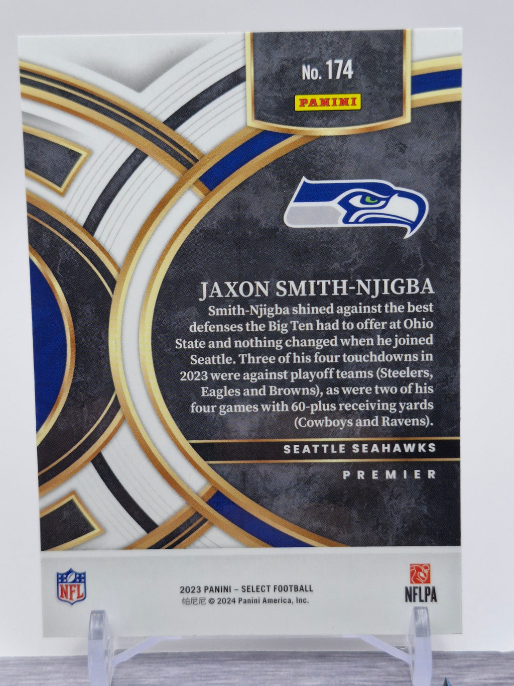 2023 Panini Select #174 Jaxon Smith-Njigba Silver Prizms