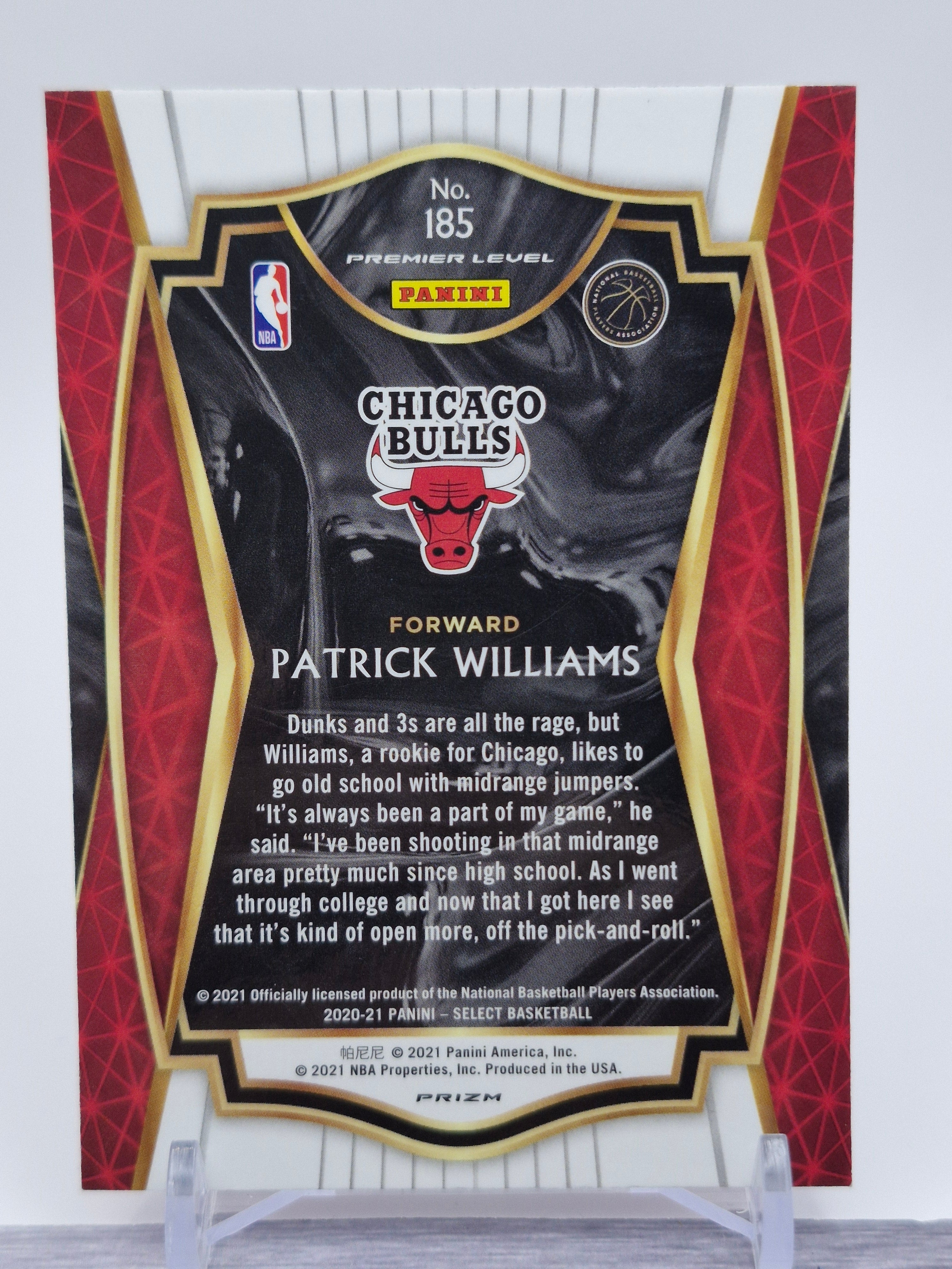 2020-21 Panini Select #185 Patrick Williams Silver Prizms