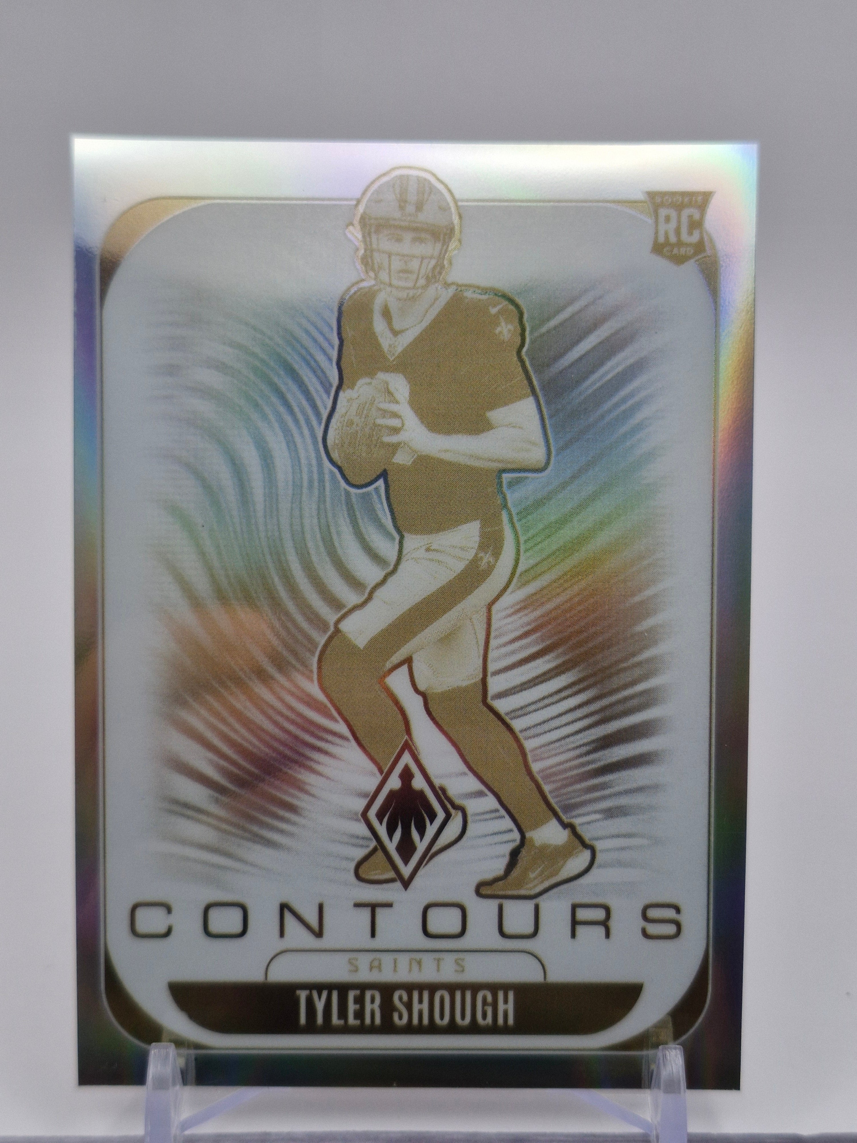 2025 Panini Phoenix #23 Tyler Shough Contours White Shimmer Prizm