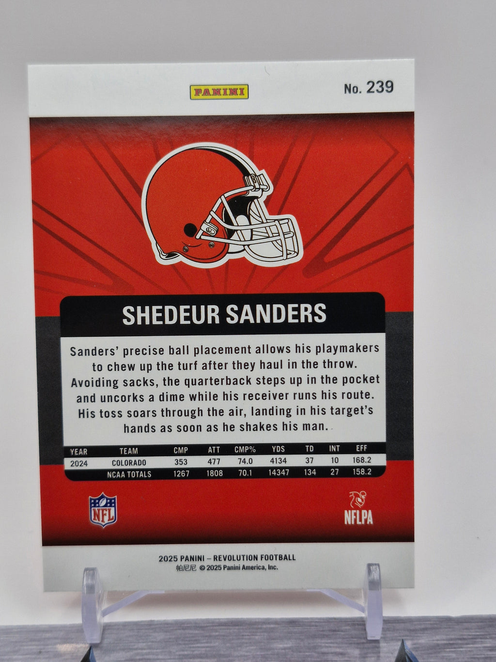 2025 Panini Revolution #239 Shedeur Sanders Red Storm