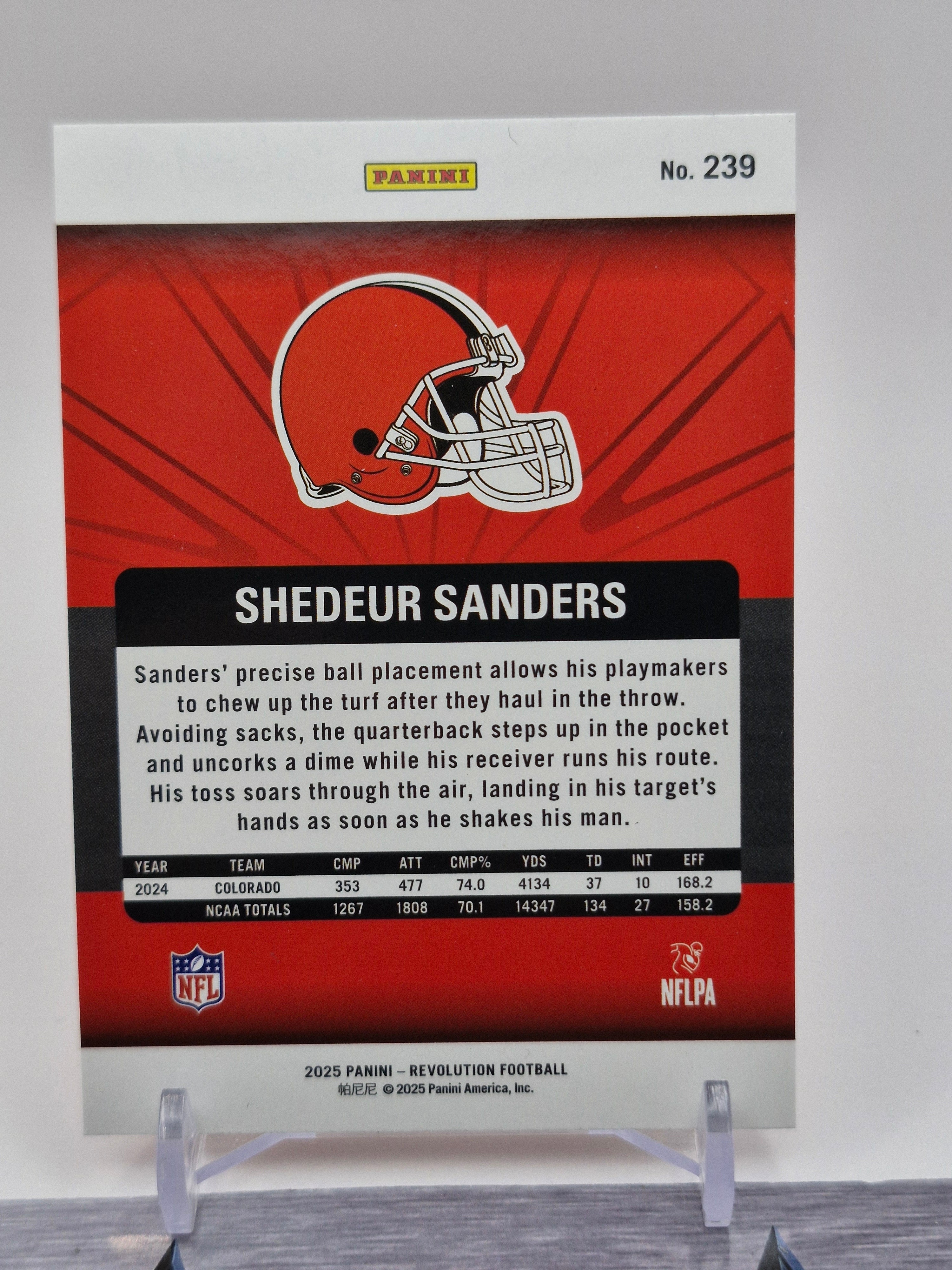 2025 Panini Revolution #239 Shedeur Sanders Red Storm