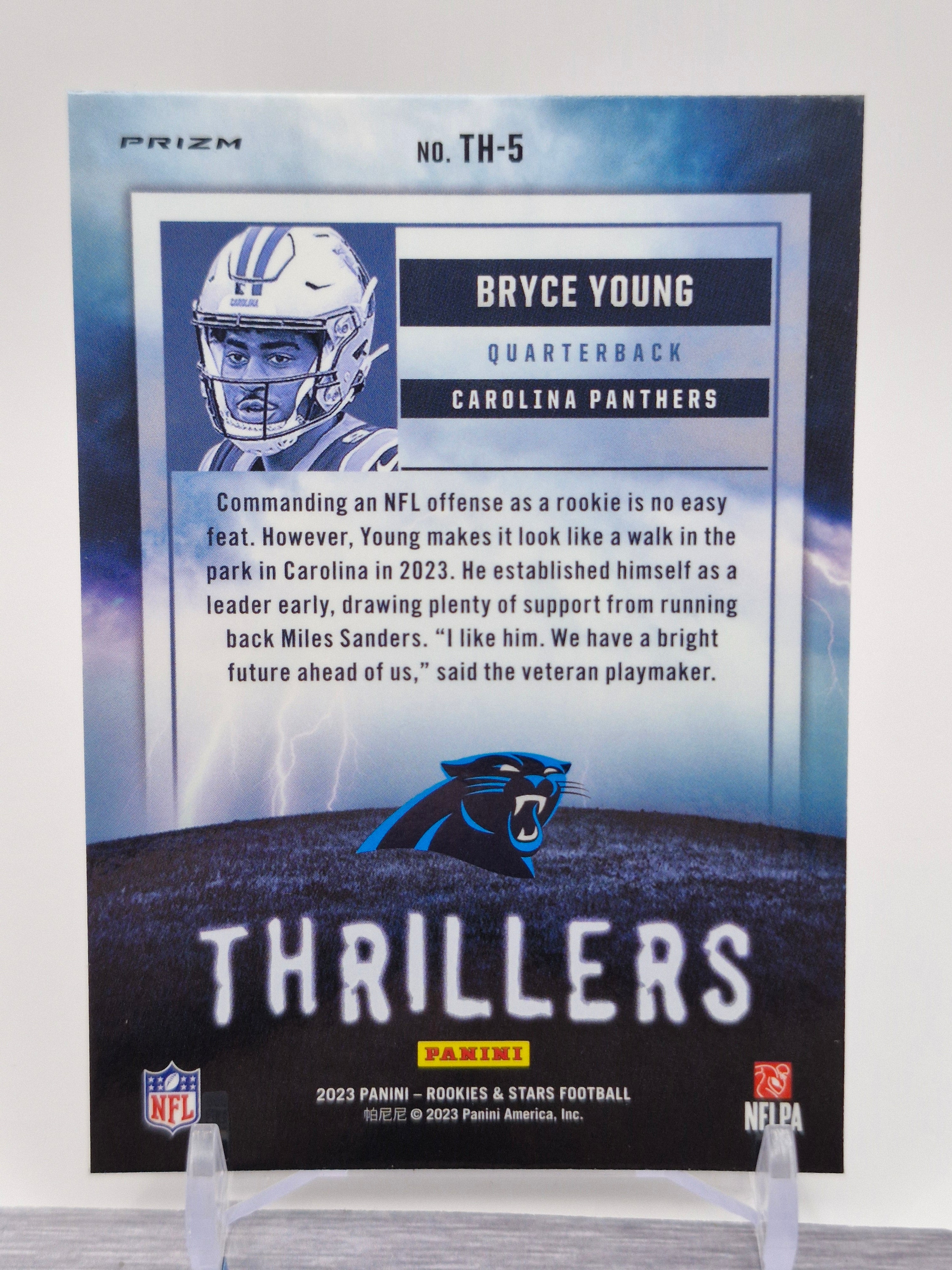 2023 Panini Rookies & Stars #TH-5 Bryce Young Thrillers Green #/5