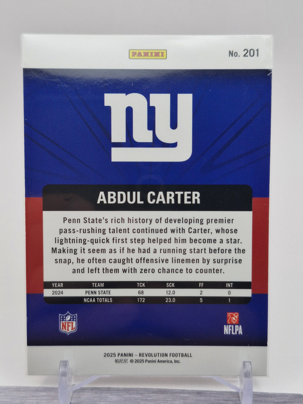 2025 Panini Revolution #201 Abdul Carter