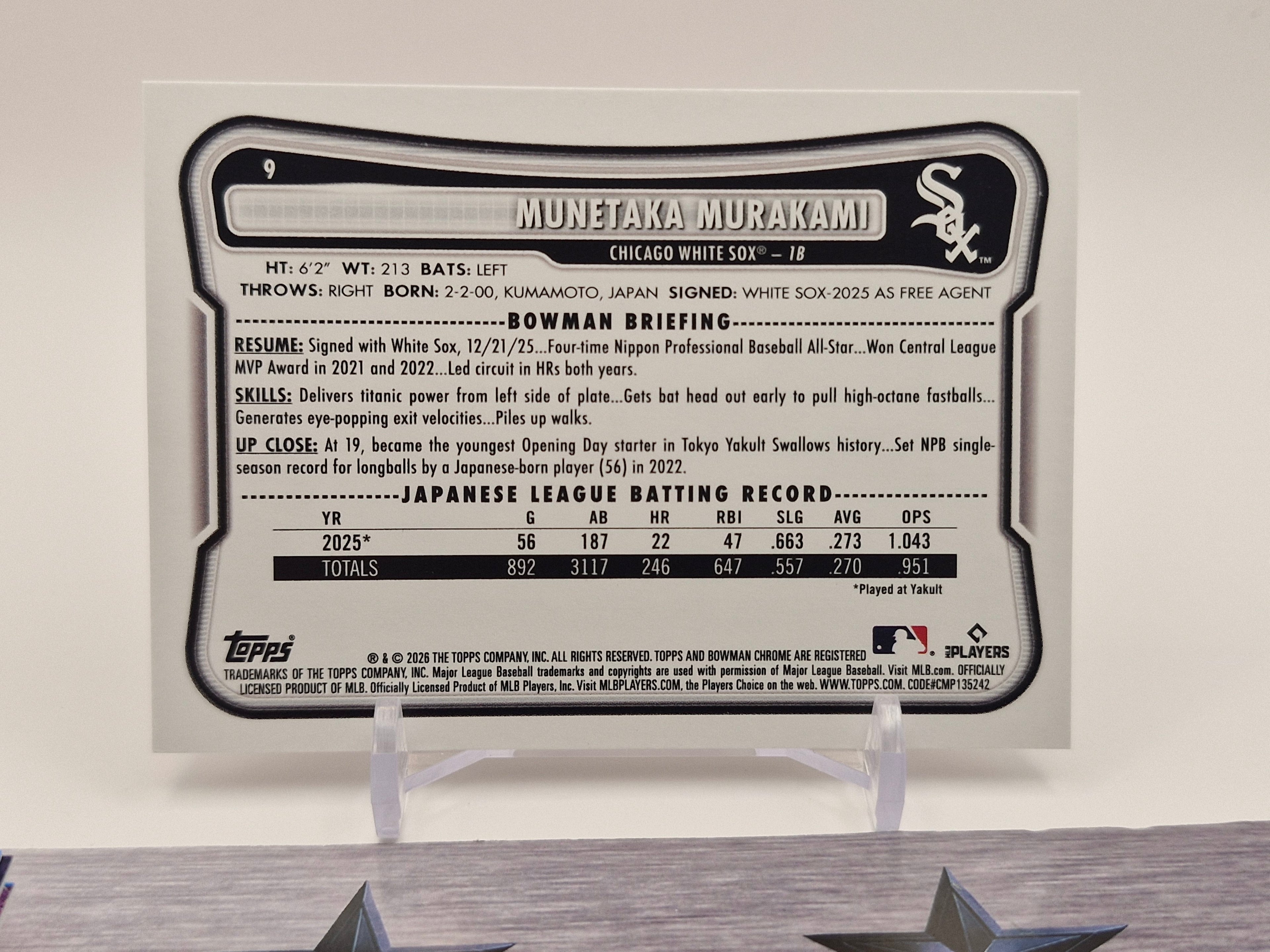 2026 Bowman #9 Munetaka Murakami
