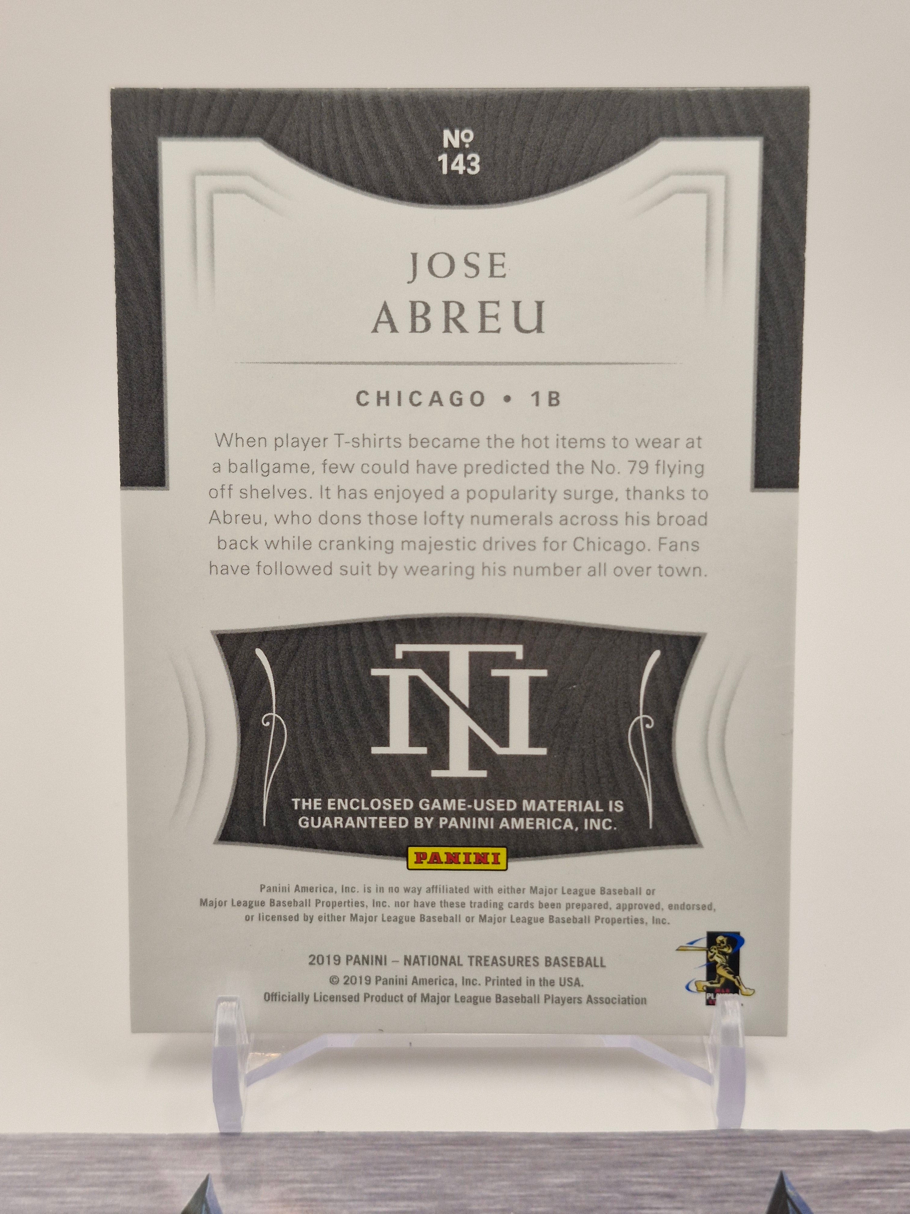 2019 Panini National Treasures #143 Jose Abreu #/99