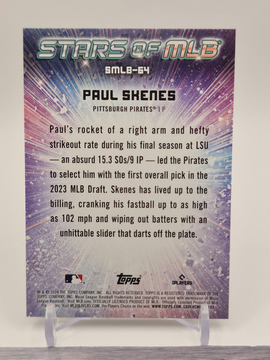 2024 Topps Update #SMLB-64 Paul Skenes Stars of MLB