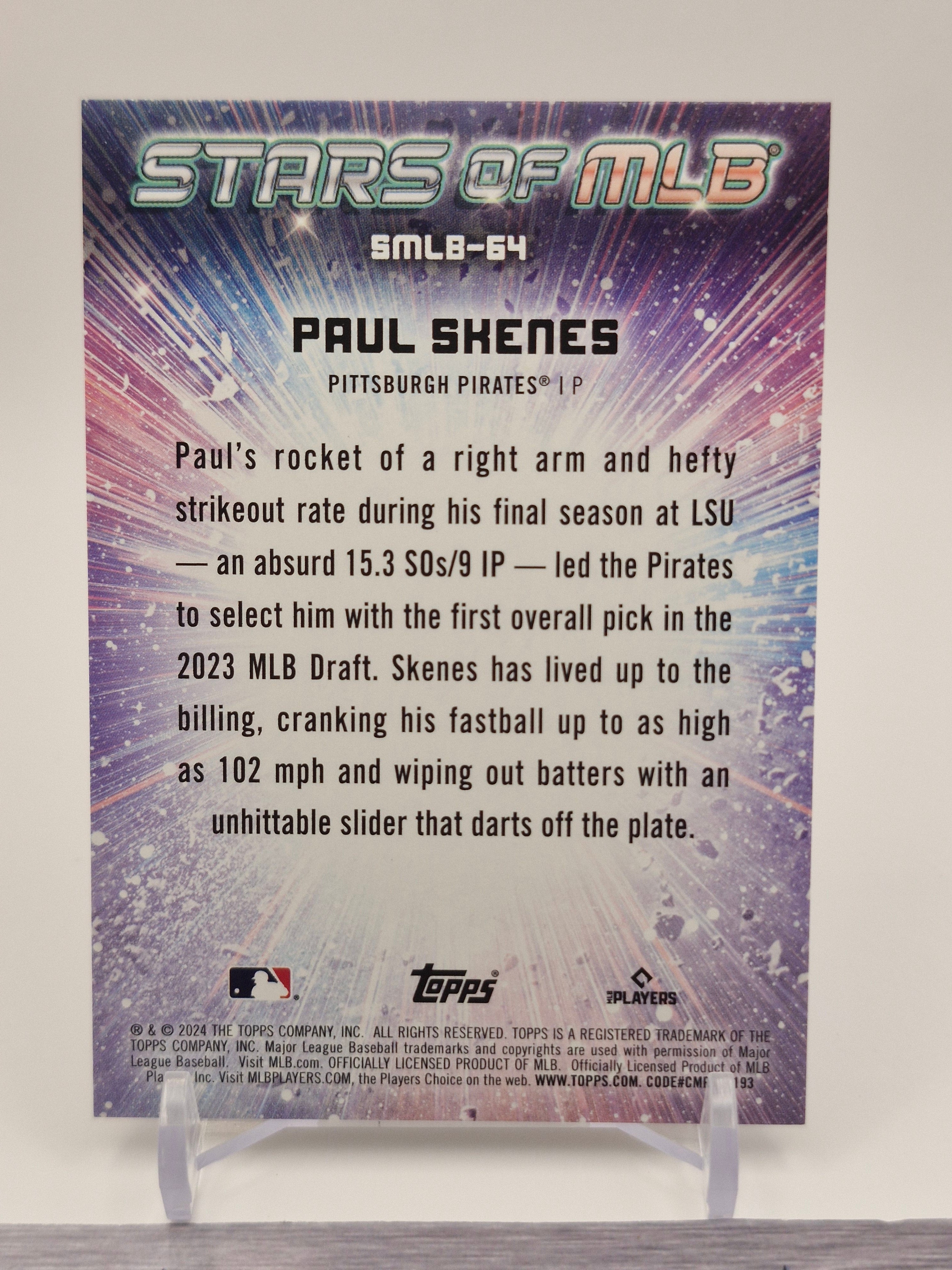 2024 Topps Update #SMLB-64 Paul Skenes Stars of MLB