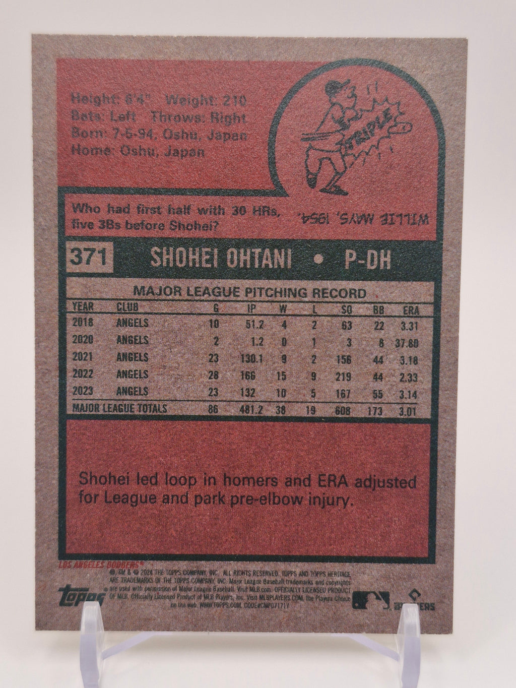 2024 Topps Heritage #371 Shohei Ohtani Flip Stock