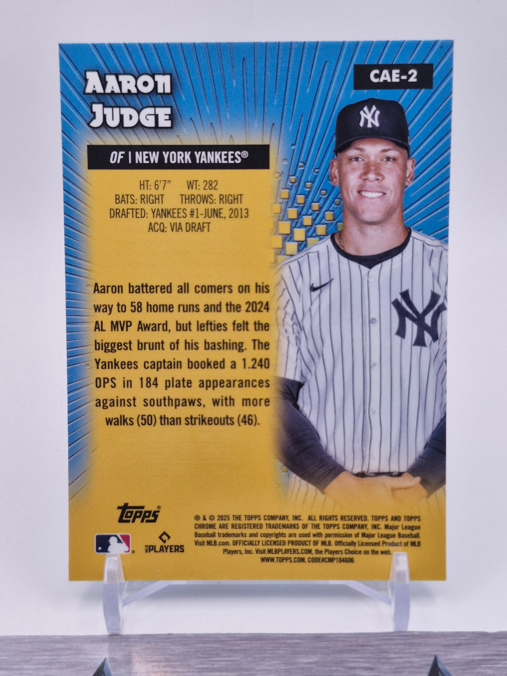 2025 Topps Chrome #CAE-2 Aaron Judge Chrome All-Etch