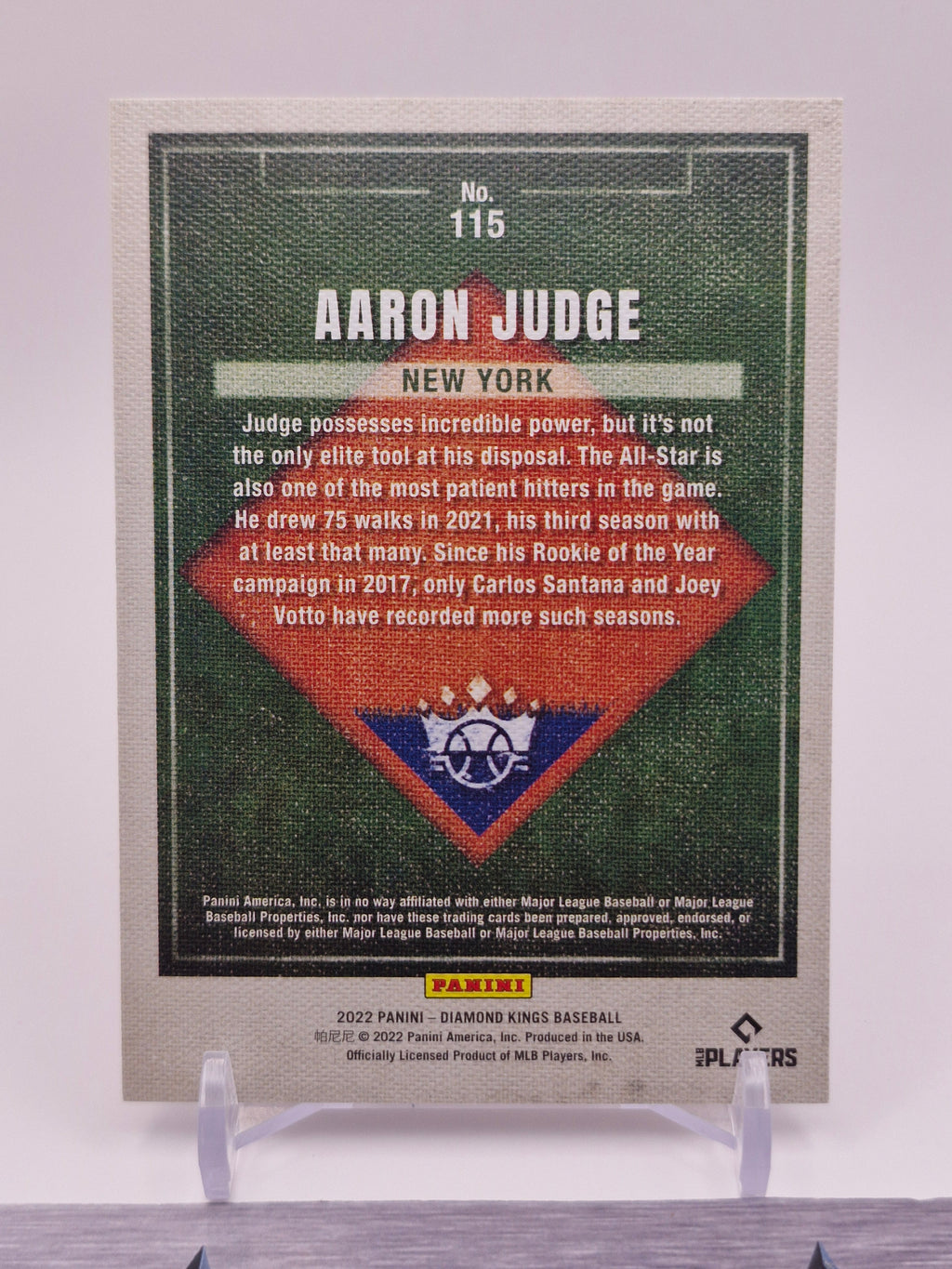 2022 Panini Diamond Kings #115 Aaron Judge