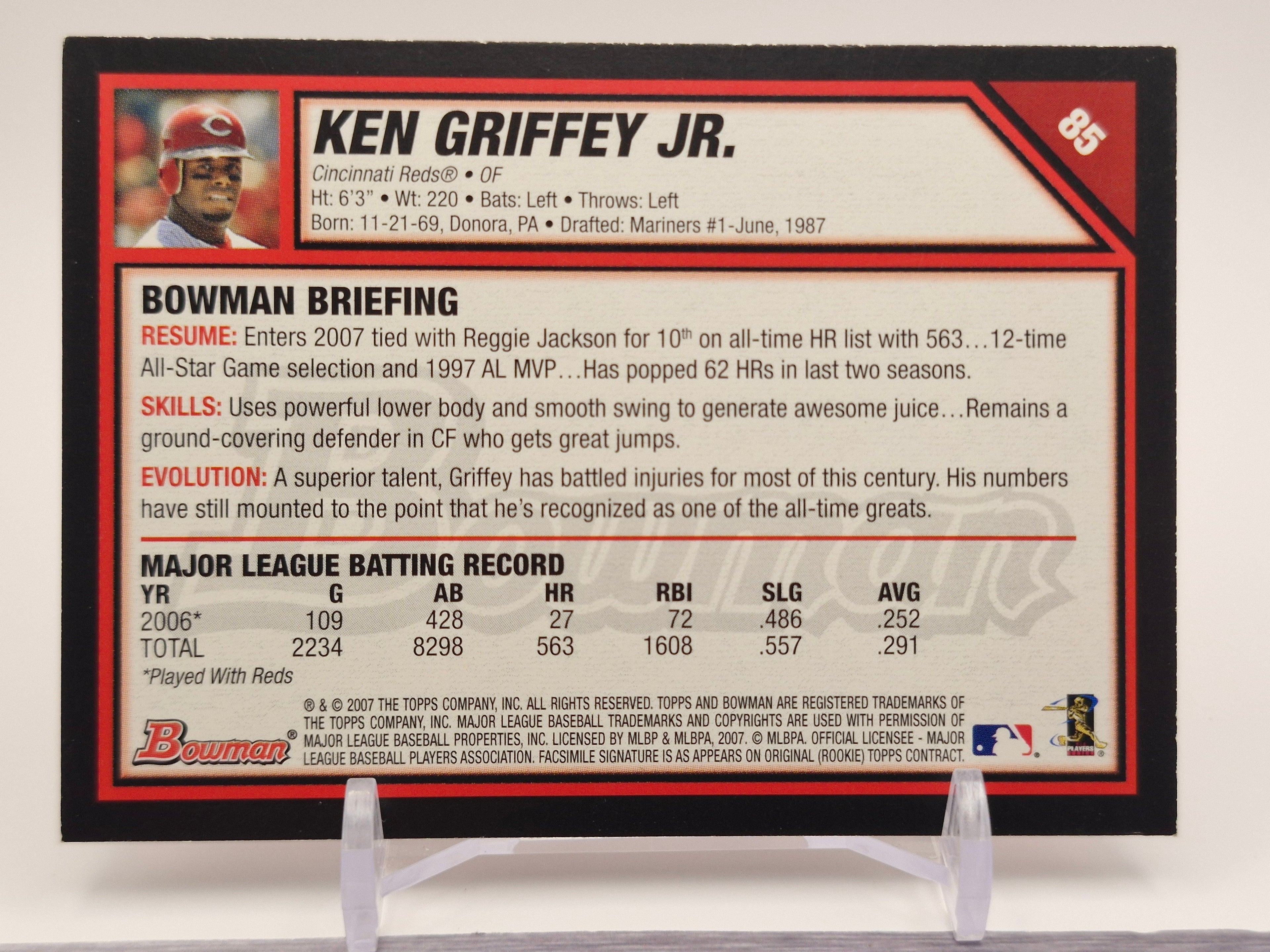 2007 Bowman #85 Ken Griffey Jr.