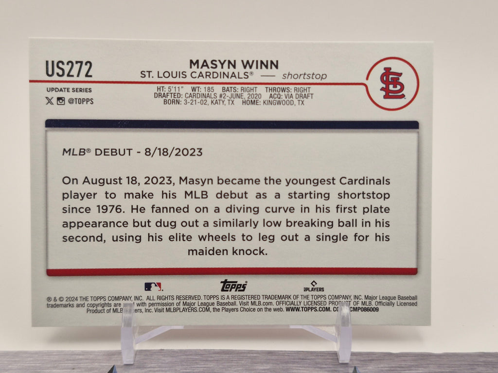 2024 Topps Update #US272 Masyn Winn Gold #/2024